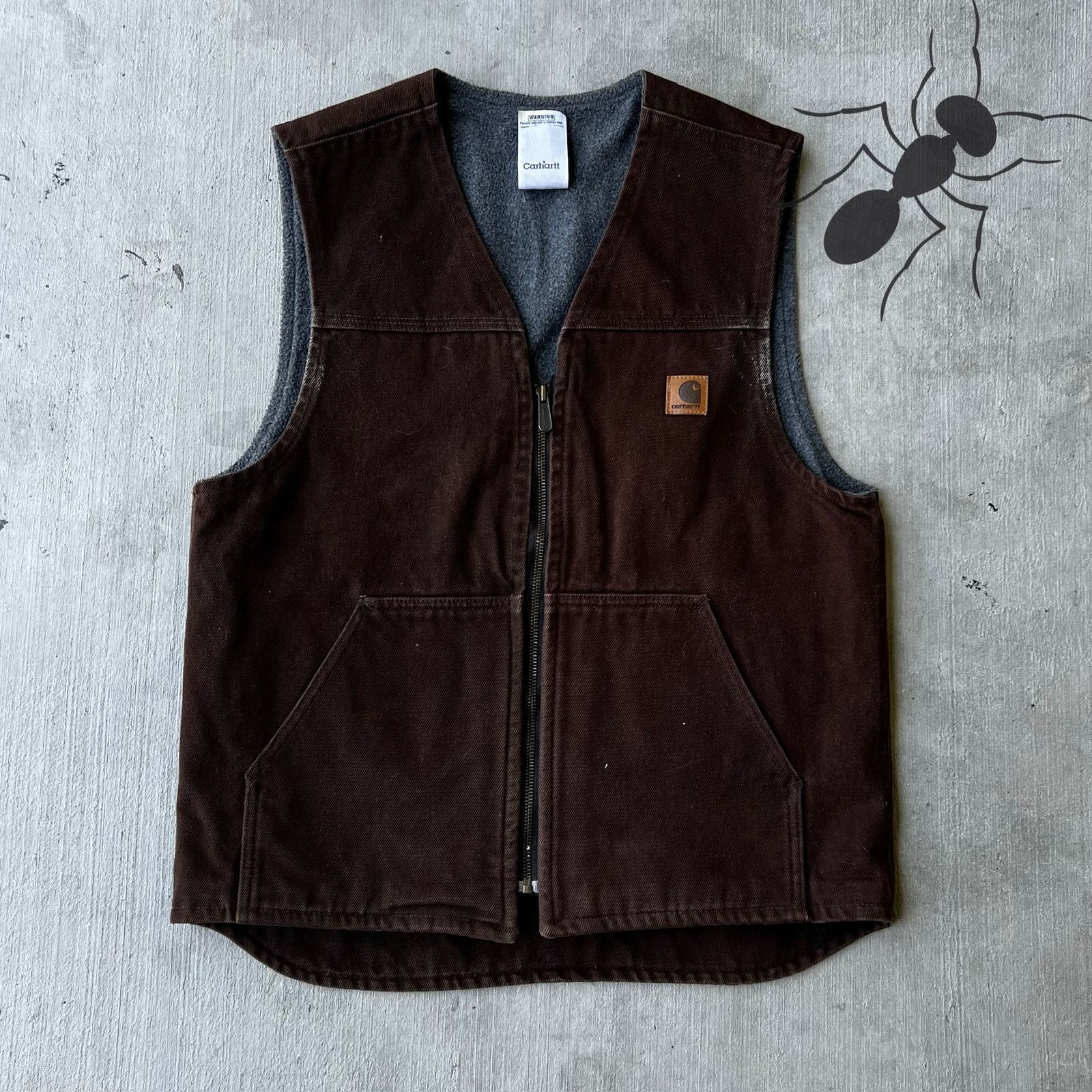 Carhartt × Vintage Carhartt V19 DKB brown work wear vest Size US M / EU 48-50 / 2 - 1 Thumbnail