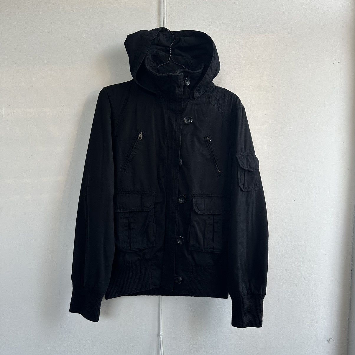 Japanese Brand Y2K H&M Crop Bomber High Zip Neck Jacket Japanese Style 00s Size XS / US 0-2 / IT 36-38 - 7 Thumbnail