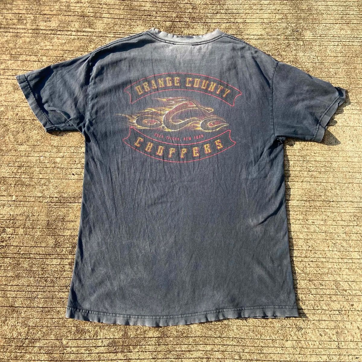 Vintage Orange County Choppers Flame Logo Faded Tee Size US L / EU 52-54 / 3 - 6 Thumbnail