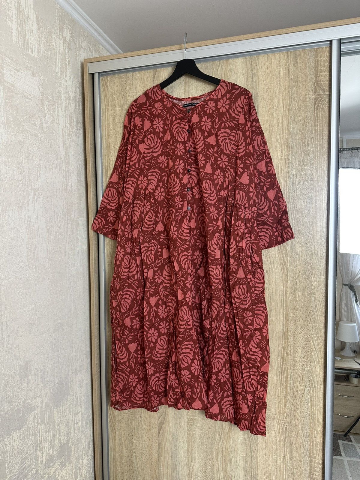 Gudrun Sjoden 🔥 Vintage Gudrun Sjoden Floral Boho Midi Dress Art Print Y2K Size XXL / US 16-18 / IT 52-54 - 1 Thumbnail