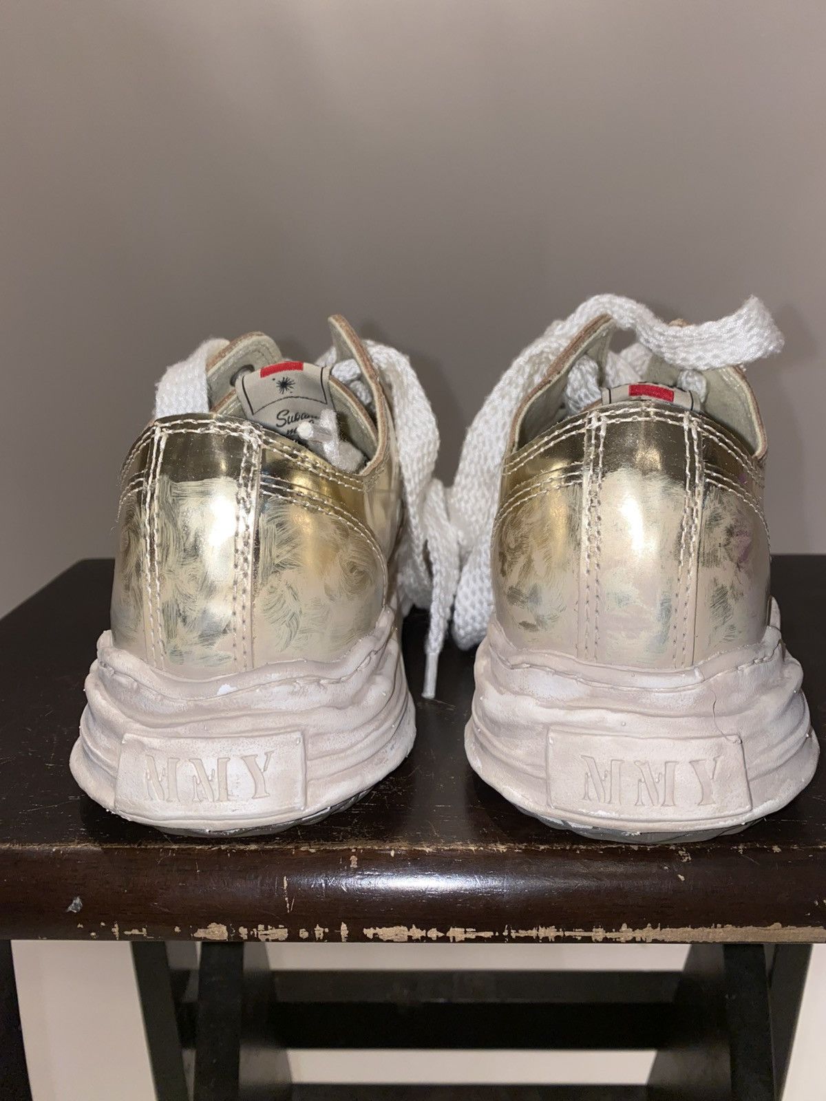 Maison MIHARA YASUHIRO Mihara Yasuhiro Off-Gold Hank Sole Low Sneakers Size 8 Size US 8 / EU 41 - 6 Thumbnail