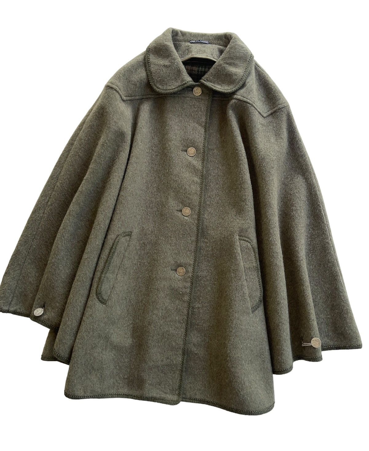 Vintage Vintage 70s Steinbock Wool Poncho Size M / US 6-8 / IT 42-44 - 5 Thumbnail