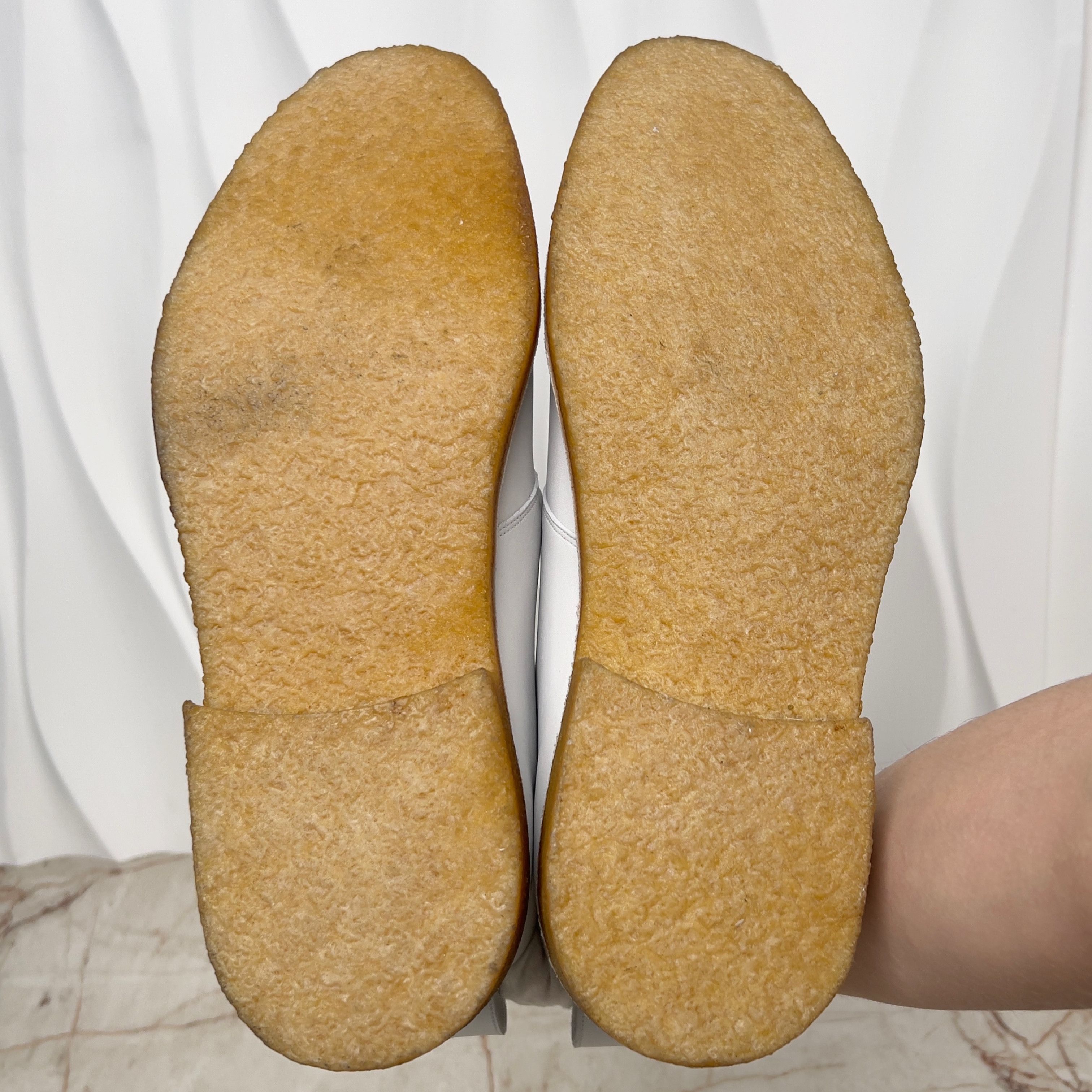 Louis Vuitton Chukka Desert Boots White Leather Size US 10.5 / EU 43-44 - 12 Thumbnail
