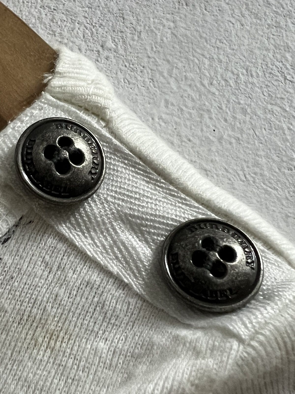 Burberry × Vintage Burberry blue label white short sleeve size 38 Size XS / US 0-2 / IT 36-38 - 5 Thumbnail