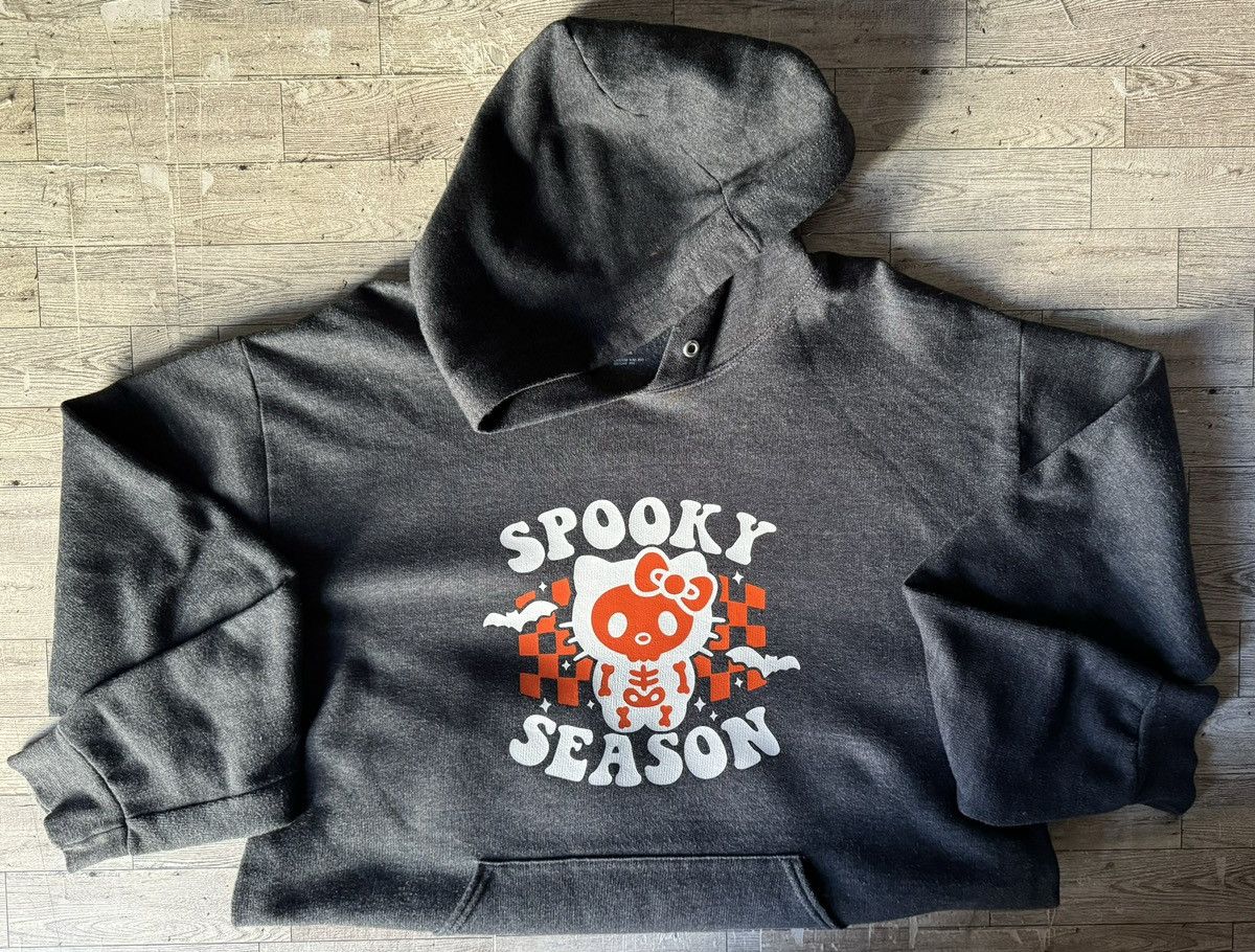 Other Spooky Skeleton Kitty, Reworked Retro Hooded Sweatshirt Size M / US 6-8 / IT 42-44 - 6 Thumbnail