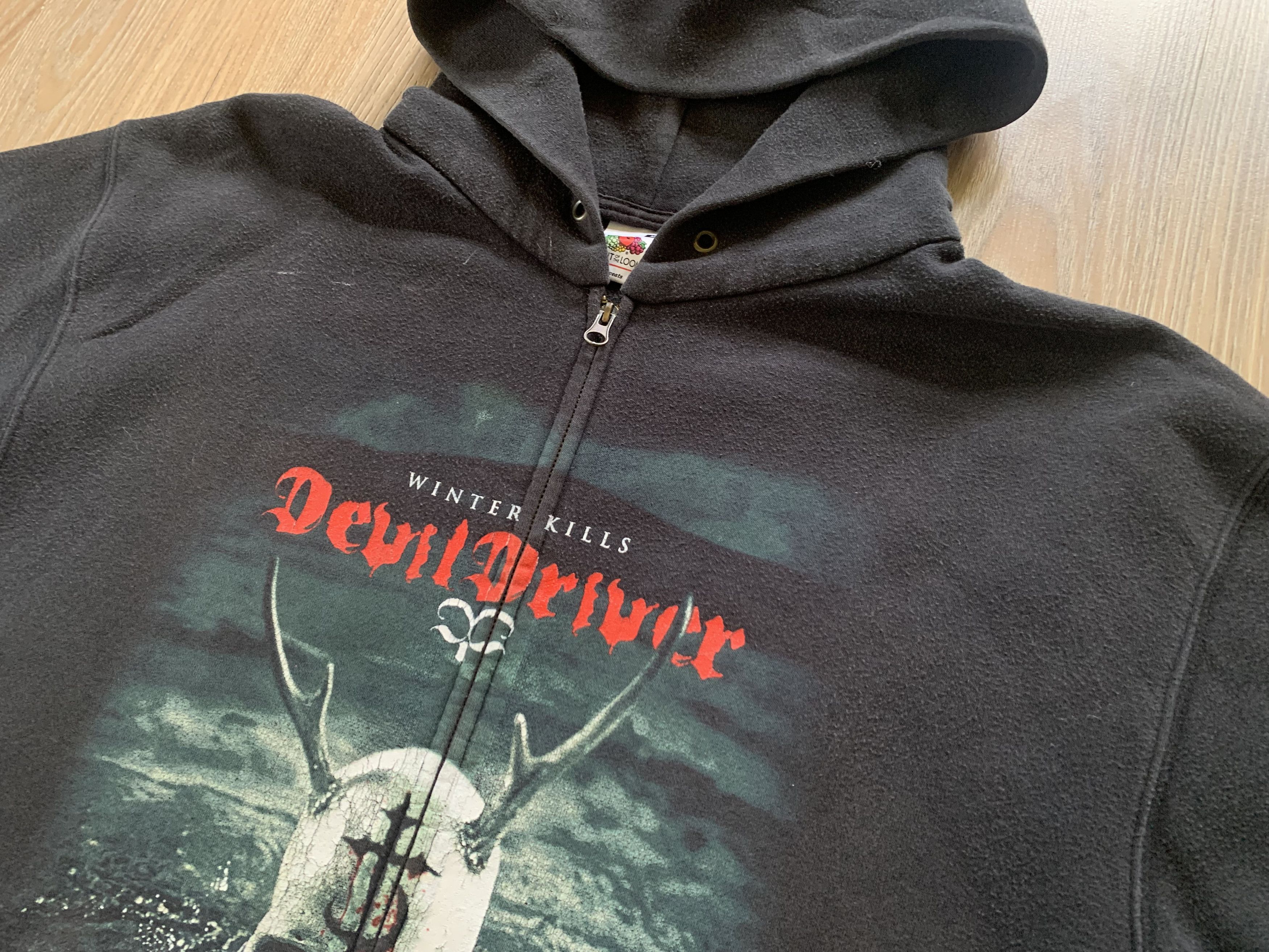 Fruit Of The Loom Vintage Devil Driver Black Cotton Hoodie Size US M / EU 48-50 / 2 - 4 Thumbnail