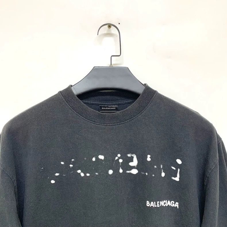 Balenciaga Balenciaga Splash-ink logo short sleeve Size US XS / EU 42 / 0 - 5 Thumbnail