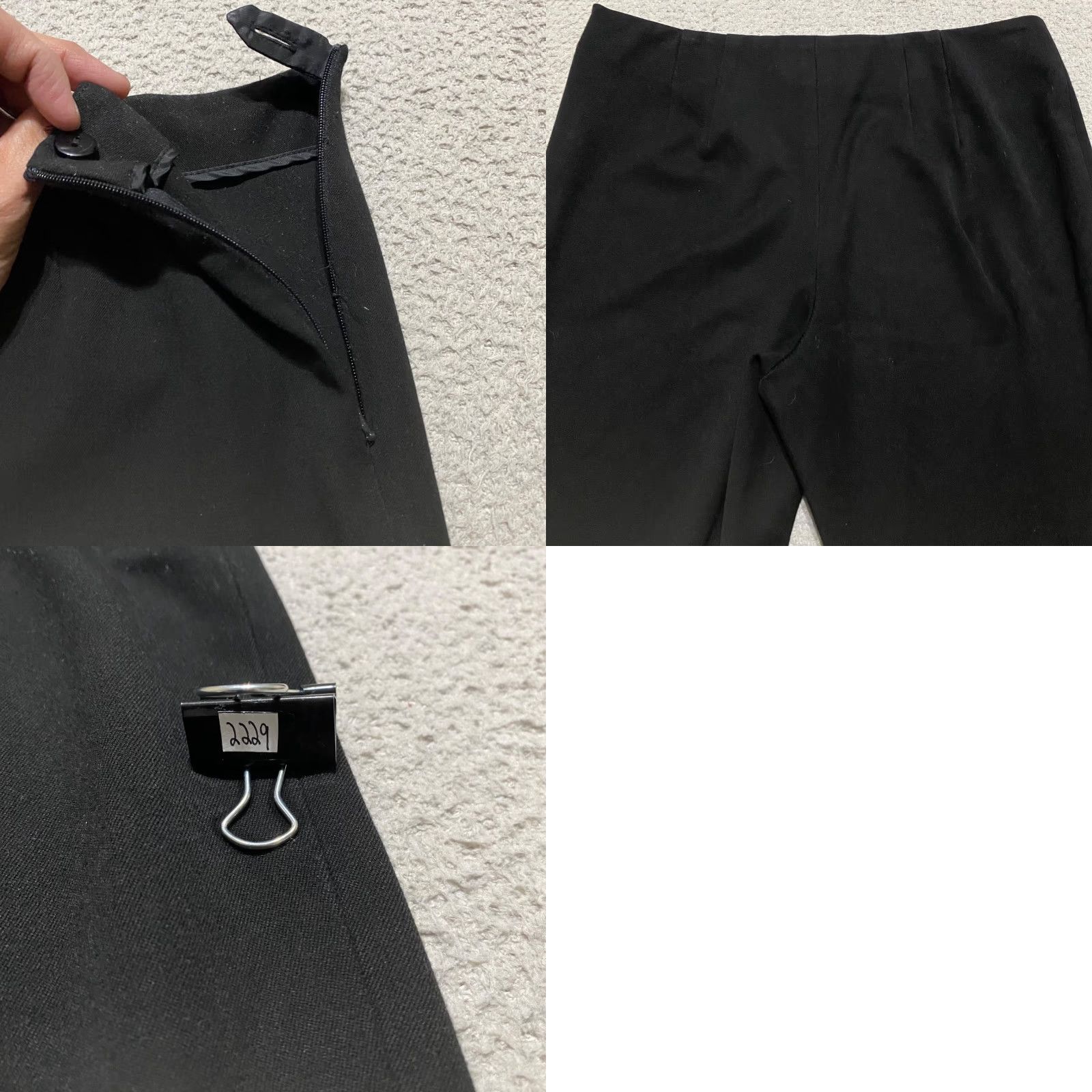 Talbots Talbots Womens 10P Dress Pants Black Straight Petites High Rise Ankle Business Size 32" / US 10 / IT 46 - 8 Thumbnail