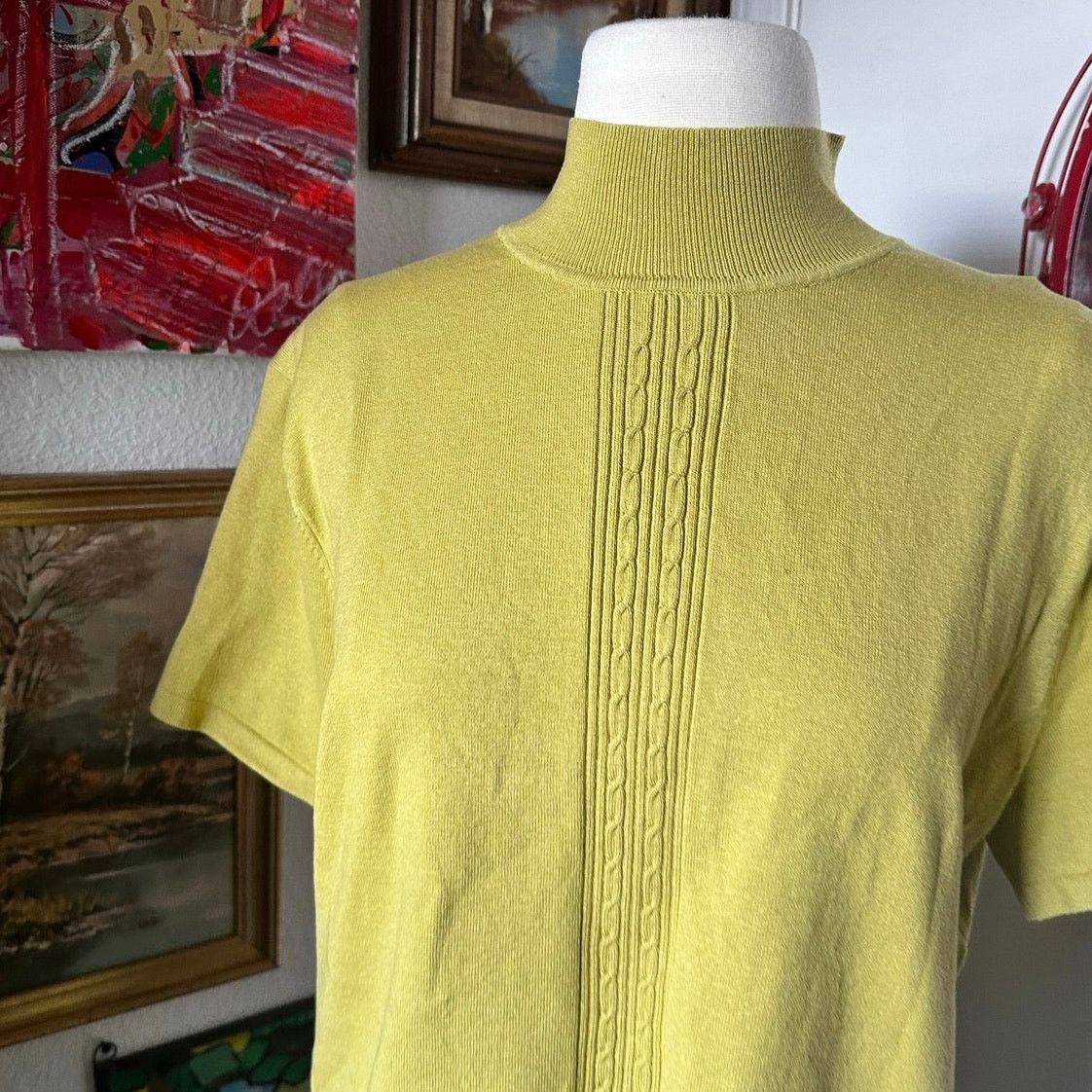 Other jones wear green knit turtleneck top Size XL / US 12-14 / IT 48-50 - 2 Thumbnail