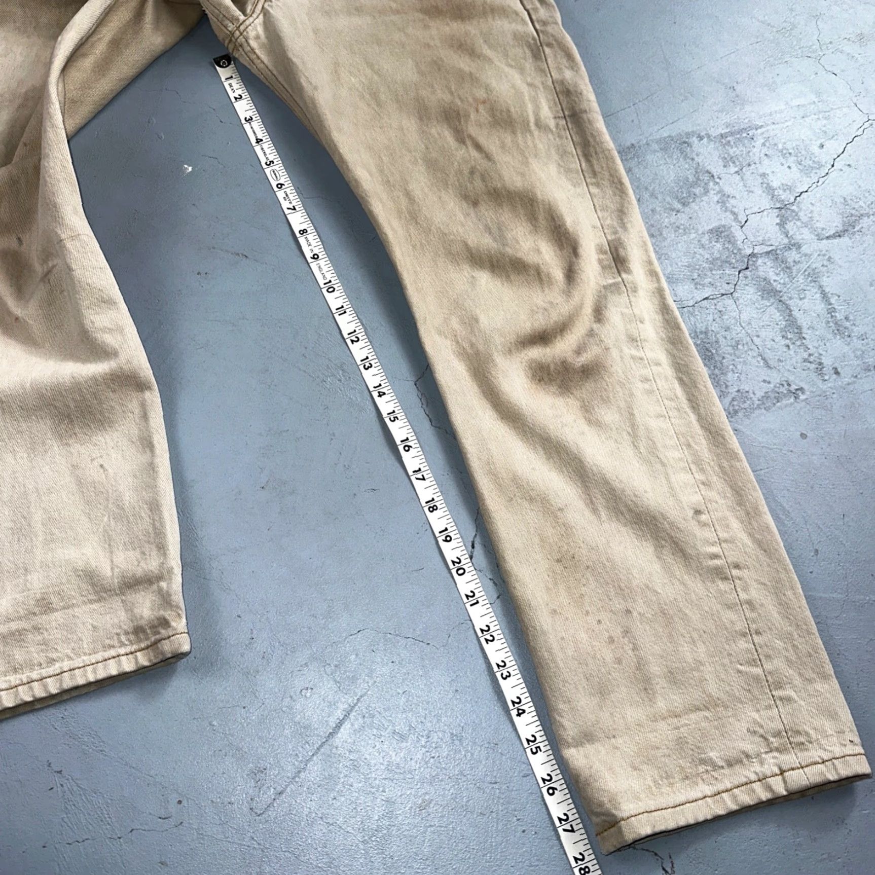 Levi's VINTAGE Levi's 501 Jeans Straight Denim 32x32 Regular Mens Beige Cotton Dark Wash 90s USA Mid Rise Jeans 32in Inseam | Levi's 501 Series Size US 32 / EU 48 - 5 Thumbnail