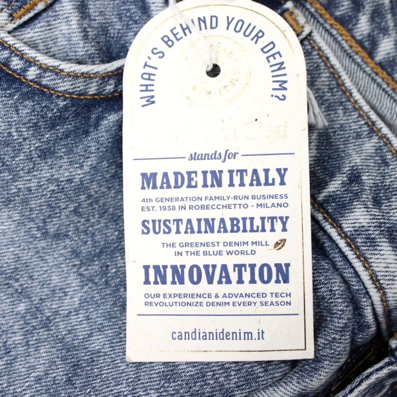 Denime Ace Rivington Jeans Mens 40x32 Blue NWT Athletic Taper Denim 5-Pocket Button Zip Size US 40 / EU 56 - 6 Thumbnail