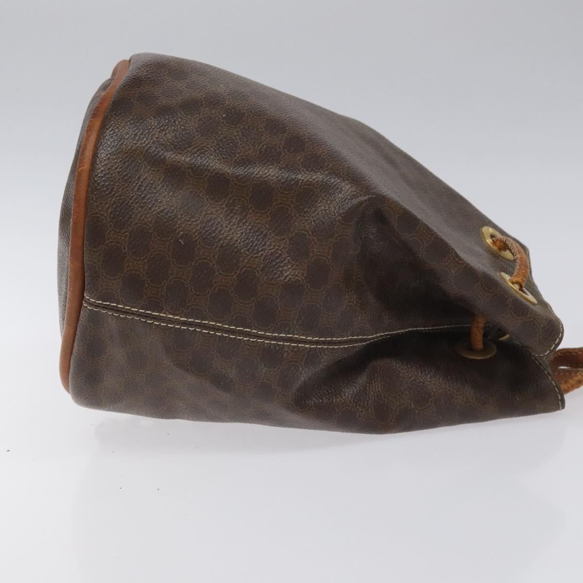 Celine CELINE Macadam Canvas Purse Backpack Pvc Leather Brown Gold Size ONE SIZE - 4 Thumbnail