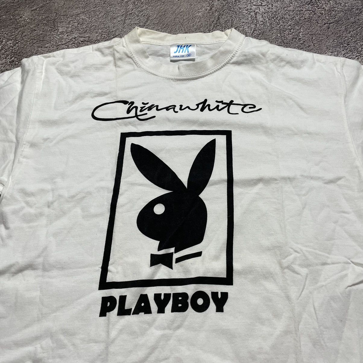 Vintage Vintage 90s Playboy Bunny Graphic Tee Cream Grunge Skate M Size US M / EU 48-50 / 2 - 4 Thumbnail
