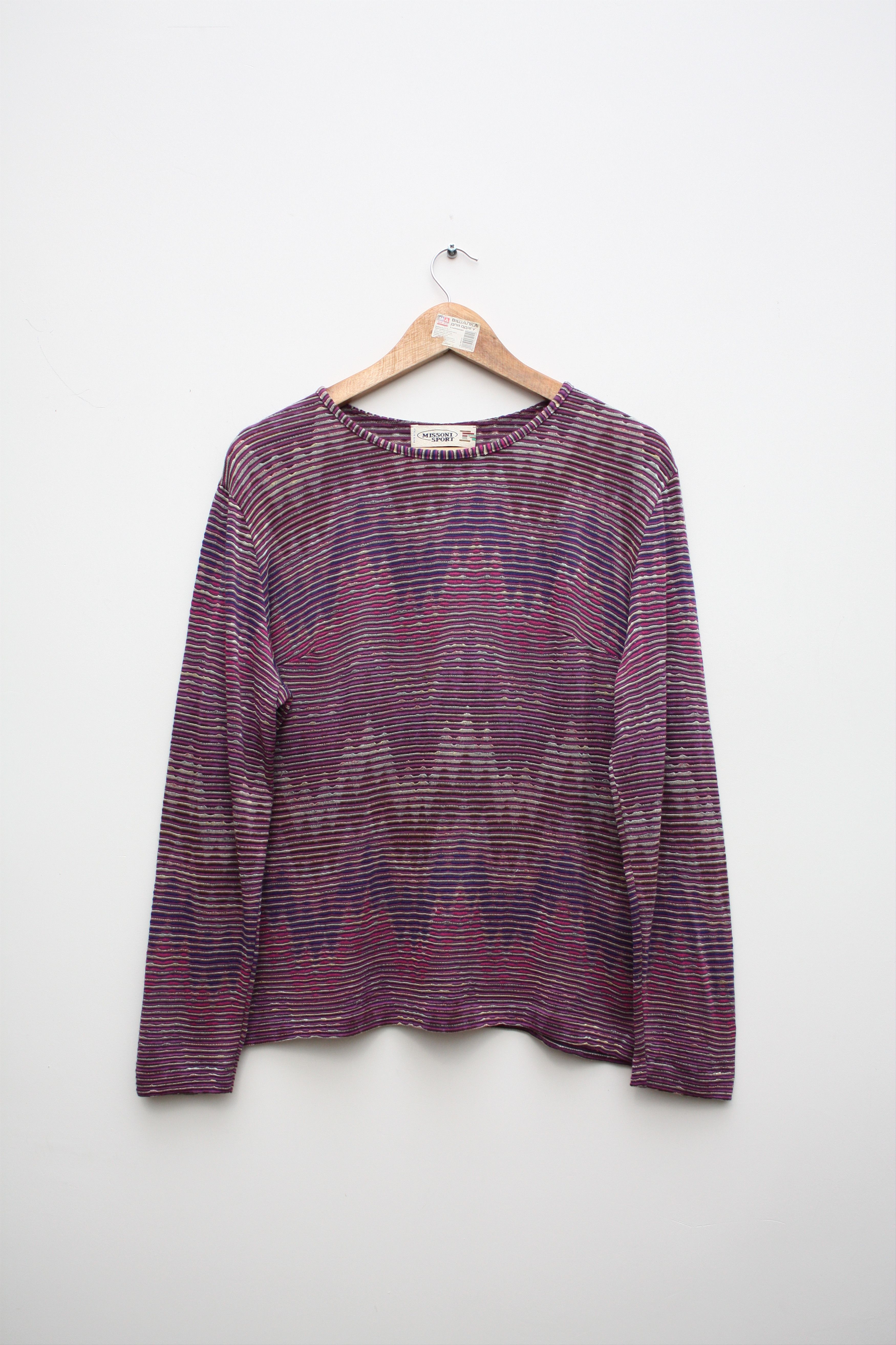 Missoni Sport Wool Blend Long Sleeve 46 Made In Italy