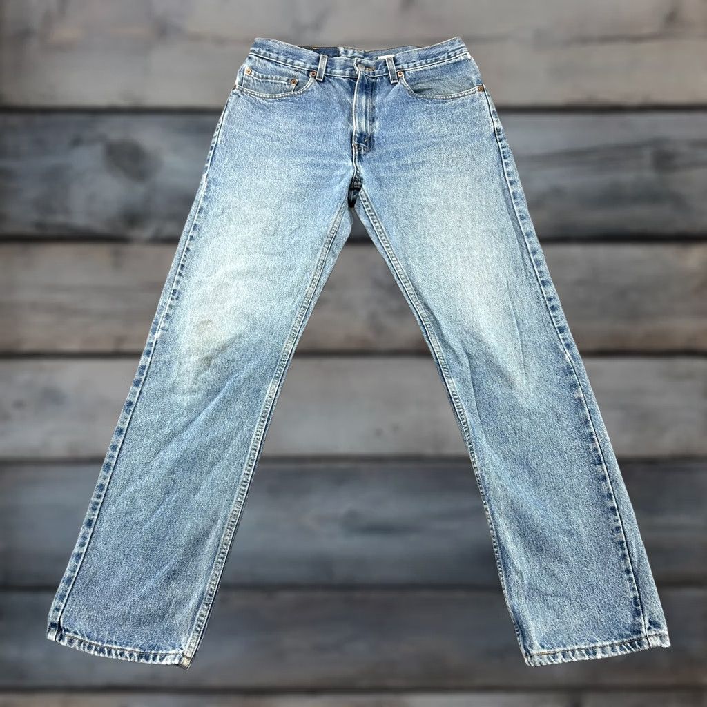 Levi's VINTAGE Levi's 505 Jeans Mens 32x32 Blue Regular Fit Straight Leg Distressed Light Wash denim 100% Cotton 5-Pocket Belt Loops Mod ern Mens Size US 32 / EU 48 - 1 Thumbnail