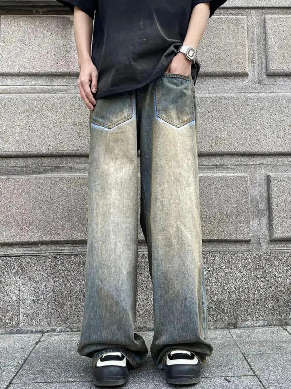 Japanese Brand Retro casual loose floor sweeping wide leg jeans Size US 32 / EU 48 - 6 Thumbnail