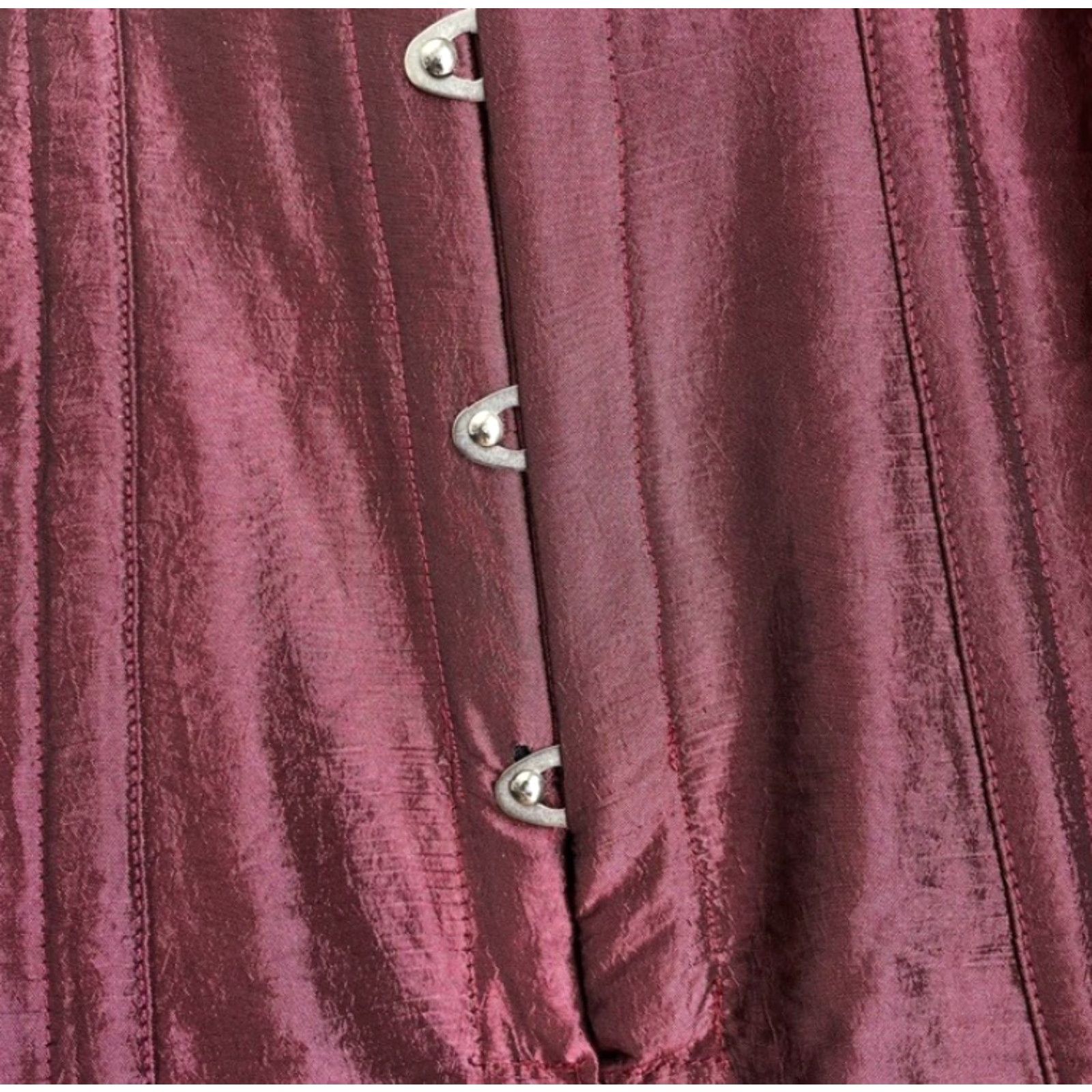 Vintage SEDUZIONI DIAMONDS Dress Strapless Corset Back Lace-up Burgundy 2 Sleeveless Women's Bodycon Fall 2007 Short Size XS / US 0-2 / IT 36-38 - 5 Thumbnail