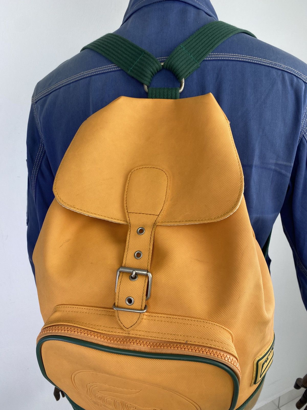 Lacoste 2000’s Lacoste Japan Green Orange Rucksack Size ONE SIZE - 3 Thumbnail