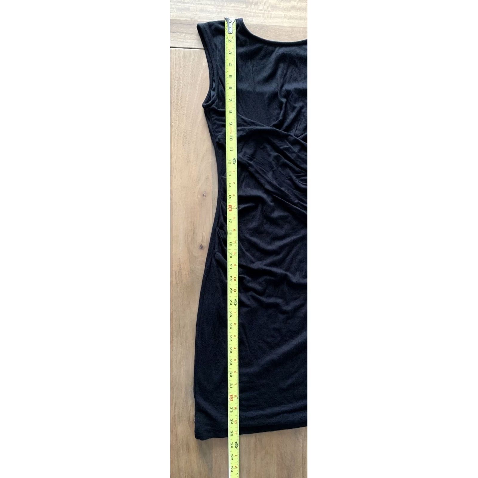 Vintage KUT from the Kloth Black Drape Front Stretch Sheath Dress Women's 2 USA Office Workwear Business Casual Size XS / US 0-2 / IT 36-38 - 5 Thumbnail