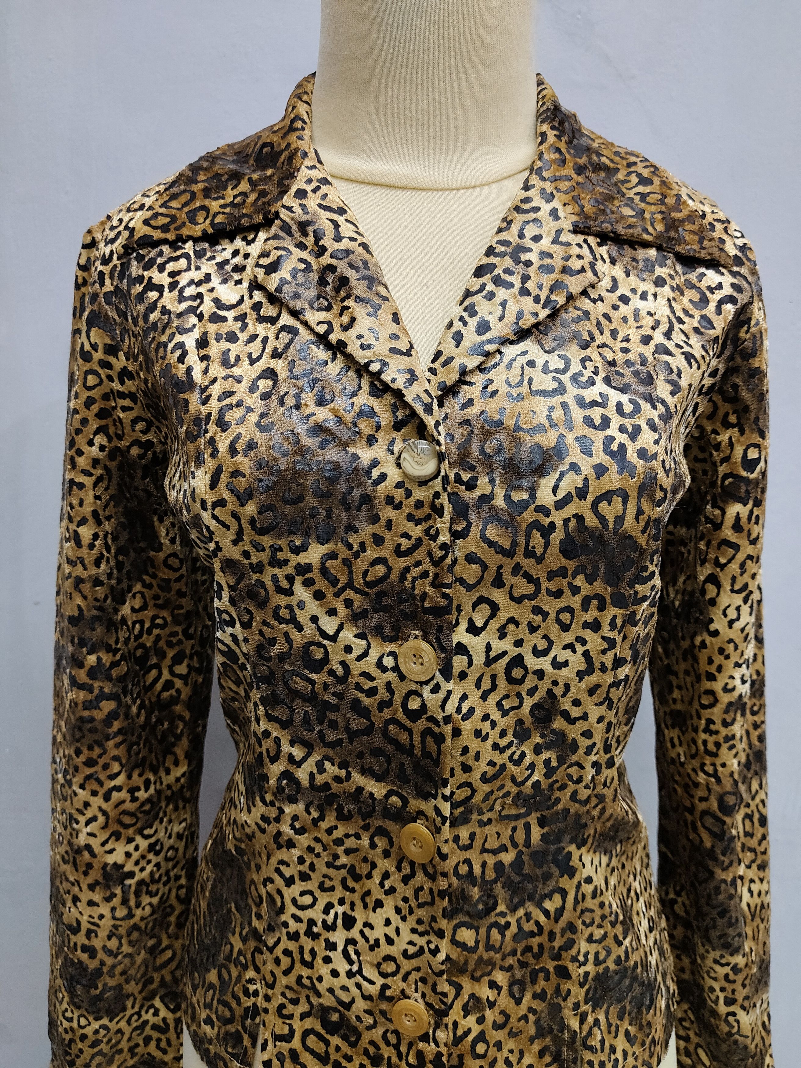 Seditionaries 90s La Garçonne de🇫🇷 Leopard Pattern Y2K Glam Rock Jacket Size S / US 4 / IT 40 - 2 Thumbnail