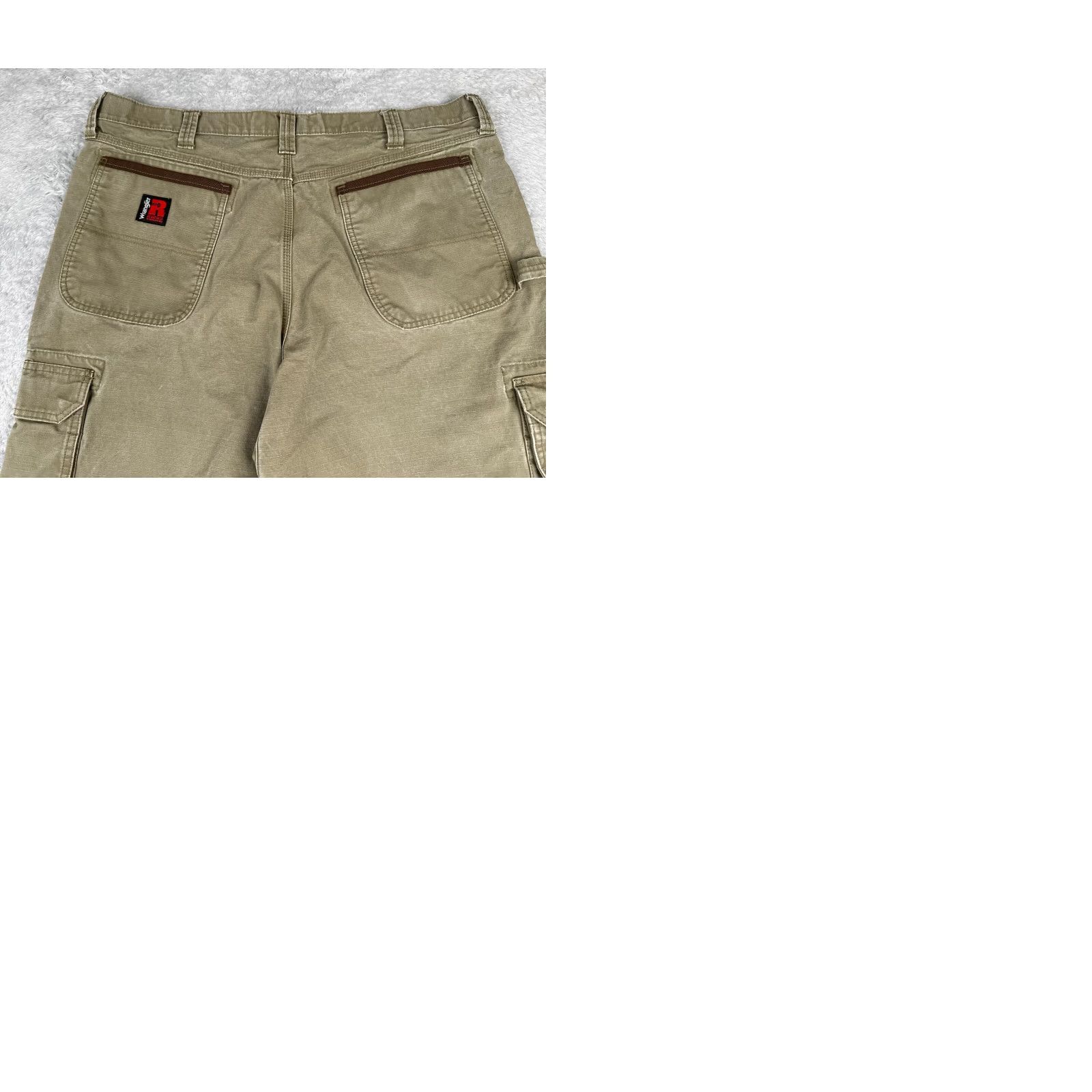 Wrangler Wrangler Pants Men 40 Beige Cargo Twill Workwear Cotton Durable 38x28 READ Size US 40 / EU 56 - 10 Thumbnail