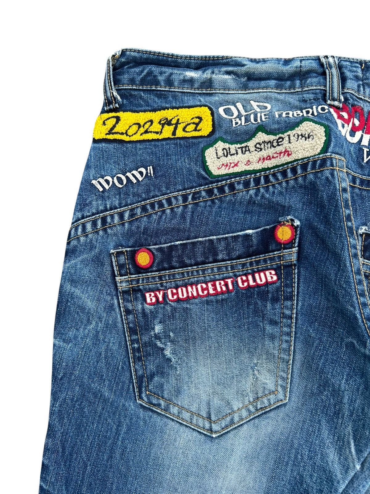 Kapital Yoshitomo Nara Lolita Vintage Distressed Denim Jeans Size US 32 / EU 48 - 2 Thumbnail