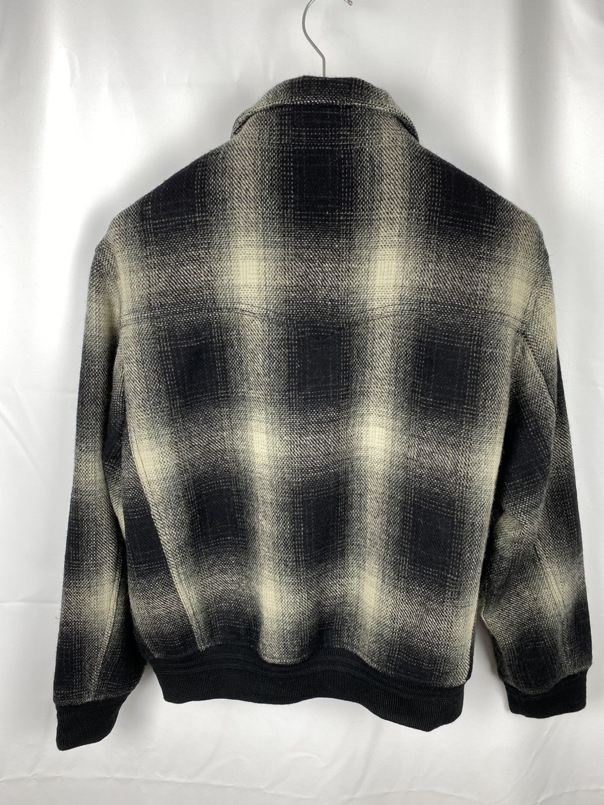 Frye Frye Dylan Shadow Plaid Wool Bomber Jacket size L Size US L / EU 52-54 / 3 - 2 Thumbnail