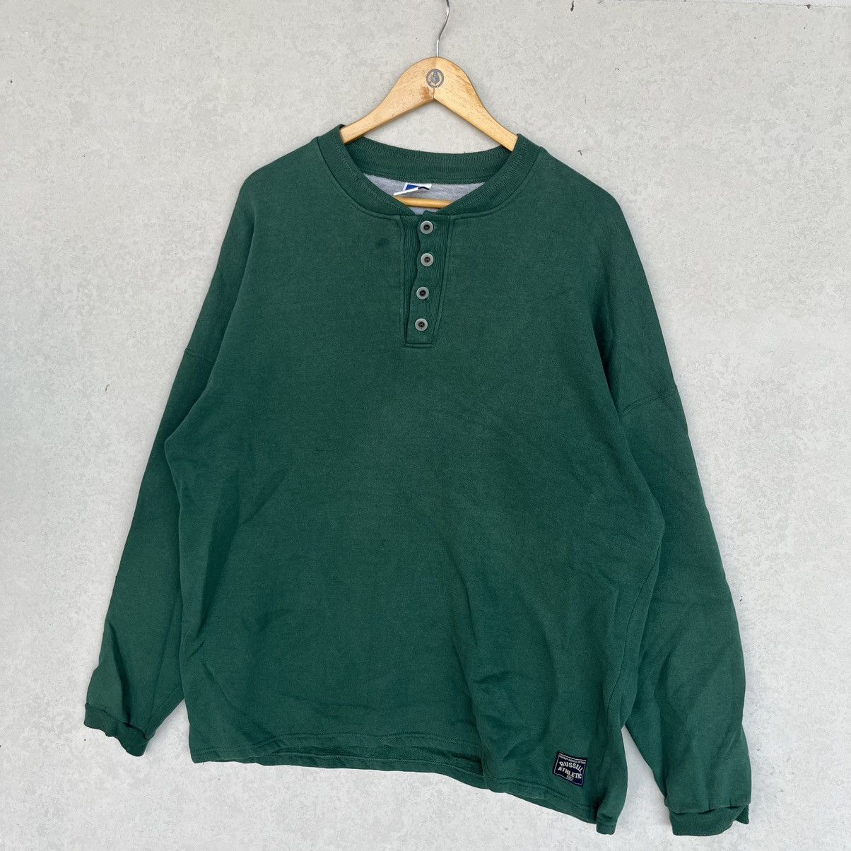 Other Vintage Russell Athletic Long Sleeve Henley Shirt Size XL Size US XL / EU 56 / 4 - 2 Thumbnail
