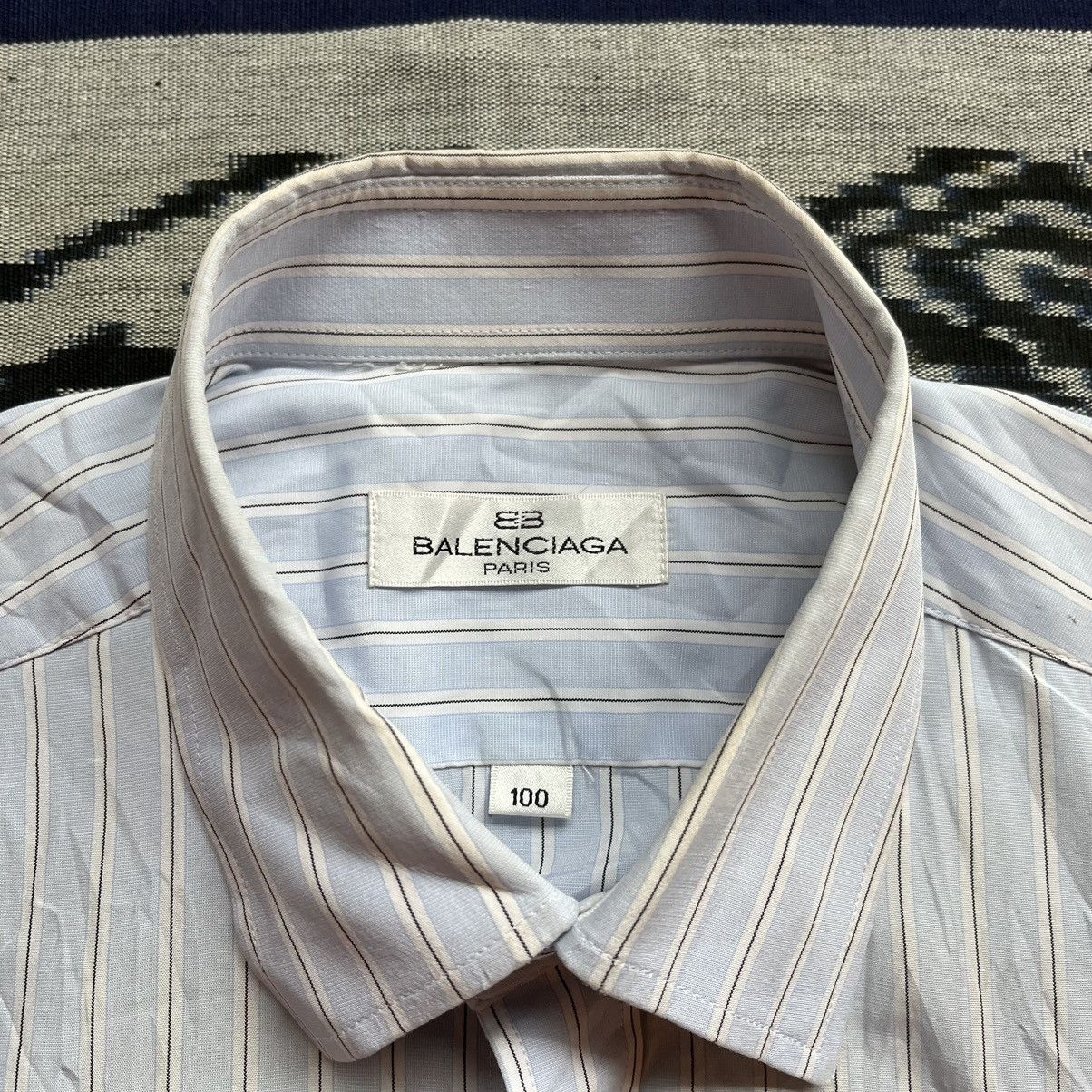 Balenciaga Balenciaga Button Up Stripe Shirt Size US L / EU 52-54 / 3 - 4 Thumbnail
