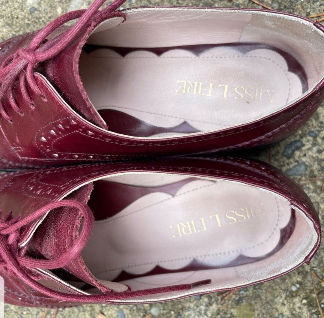Other Miss L Fire burgundy oxfords Size US 8.5 / IT 38.5 - 4 Thumbnail