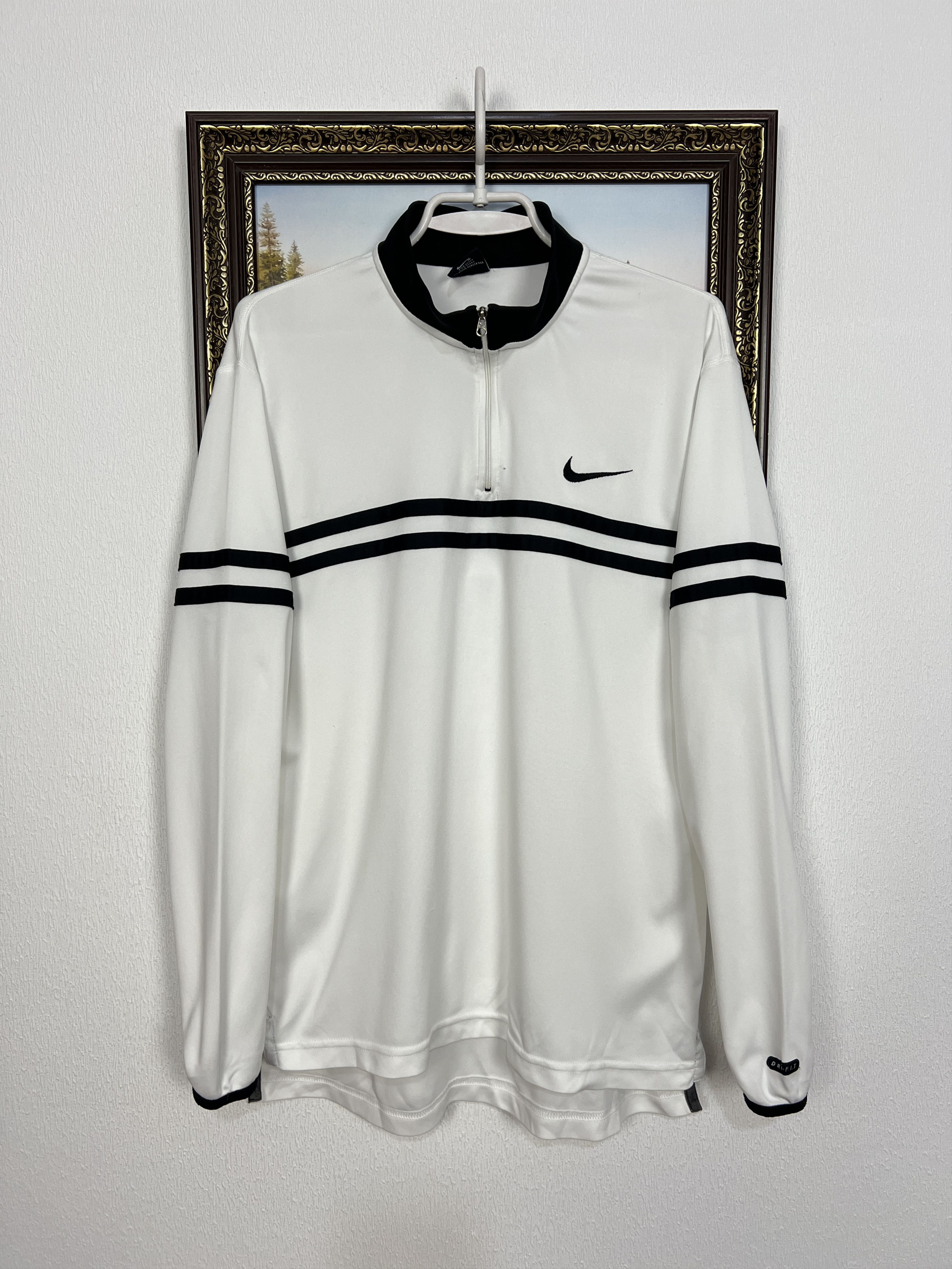 Shirt Agassi Zip Challenge Court Tennis Long Sleeve Jersey
