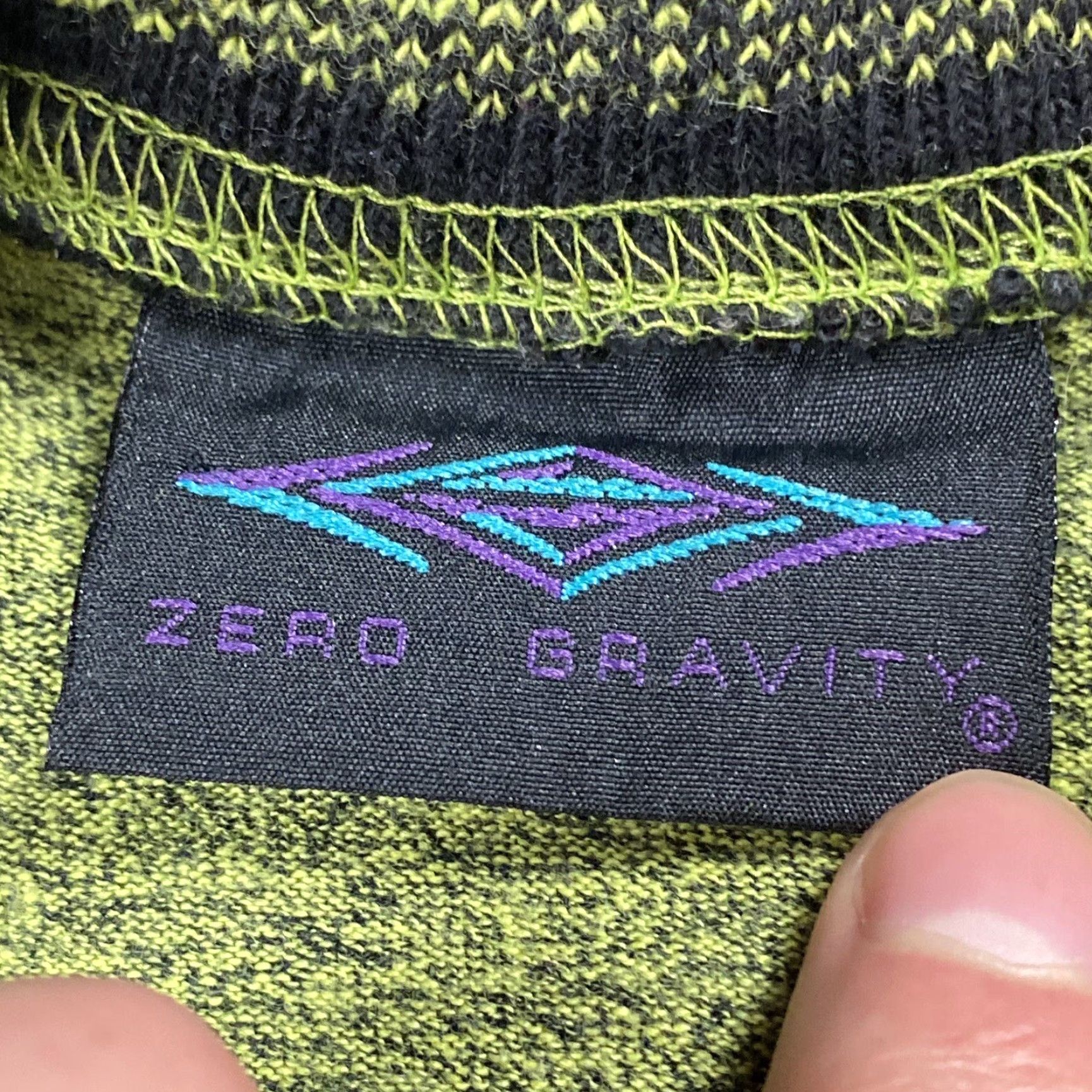 Vintage VINTAGE ZERO GRAVITY 90s Ringer T-Shirt Mock Neck Punk Skate XL Green Mens Size US XL / EU 56 / 4 - 5 Thumbnail