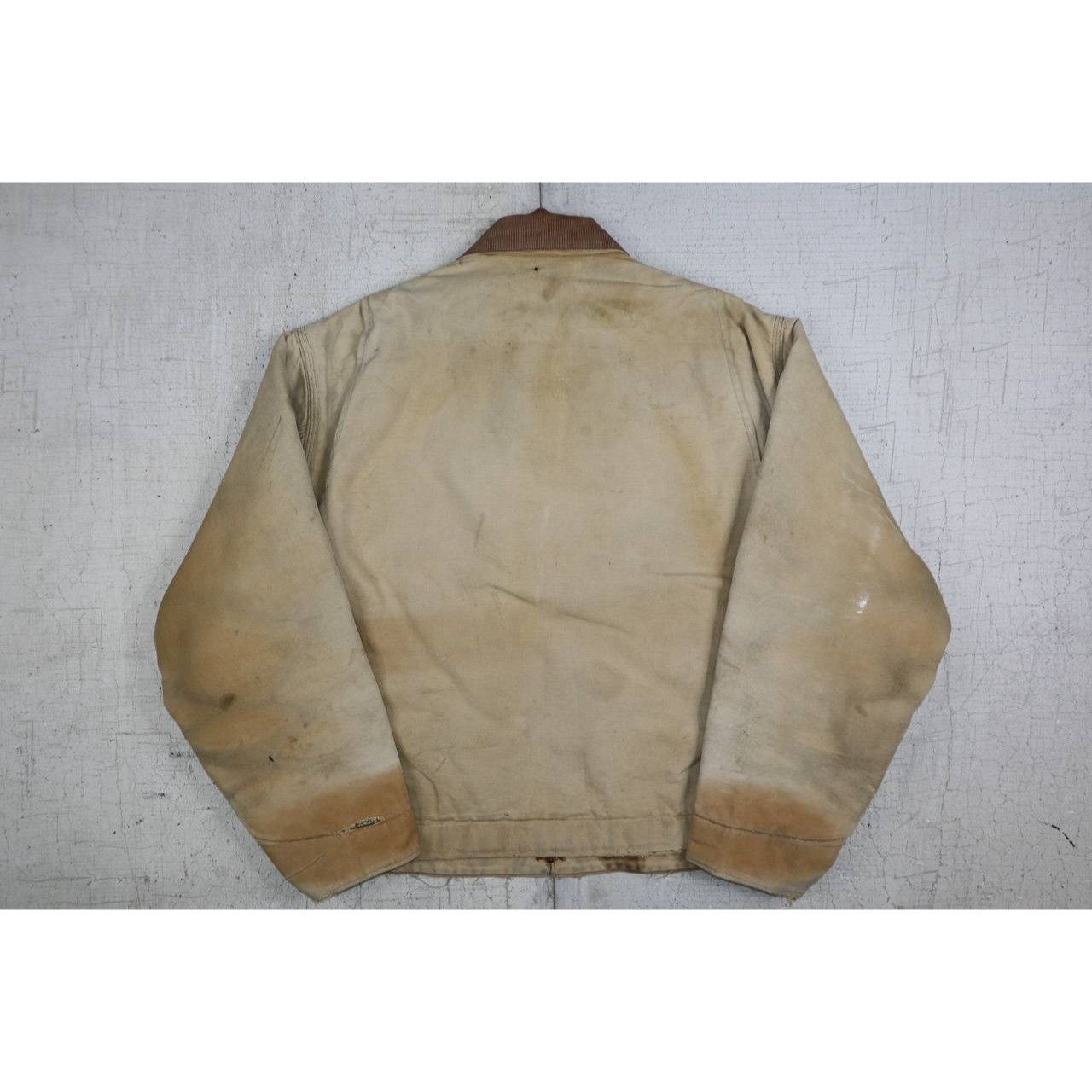 Carhartt Vintage 80s Carhartt Detroit Jacket XL Tan Canvas Workwear Size US XL / EU 56 / 4 - 2 Thumbnail