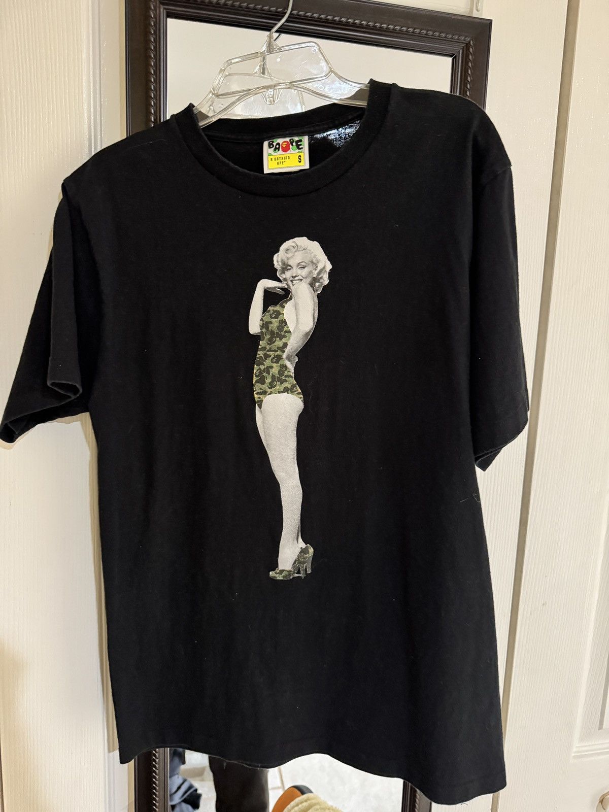 BAPE × Marilyn Monroe BAPE camo T-shirt Black A Bathing Ape