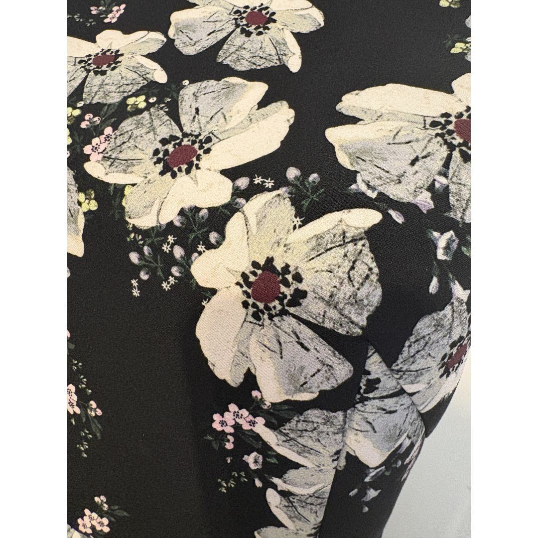 Erdem Erdem Black Floral Print A-Line Knee-Length Dress – Size 4 Size S / US 4 / IT 40 - 9 Thumbnail