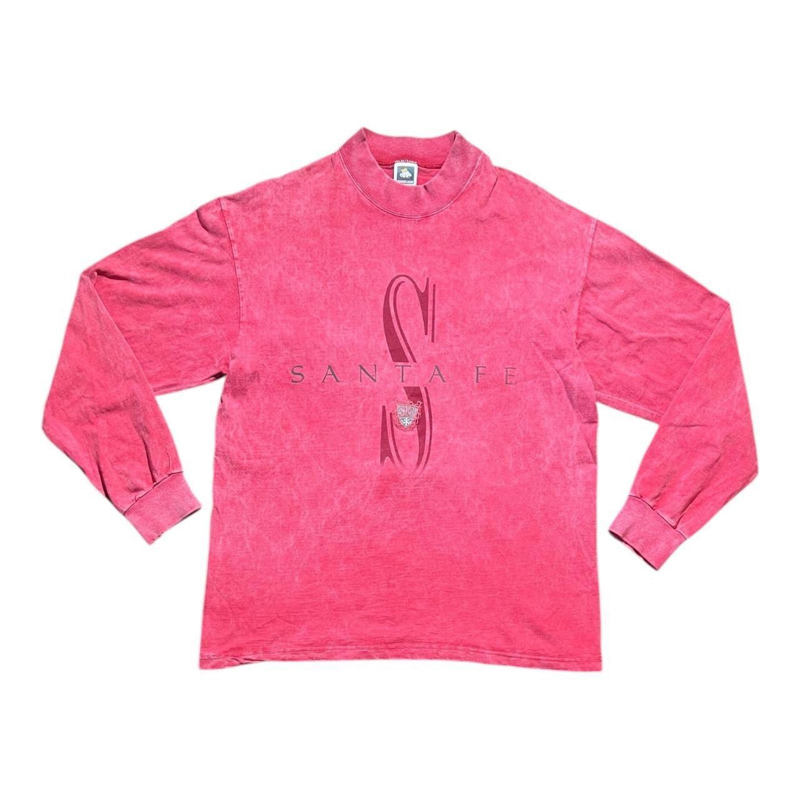 Designer Vintage 90s Santa Fe Ski Embroidered Longsleeve Red T-shirt Size US XL / EU 56 / 4 - 1 Thumbnail