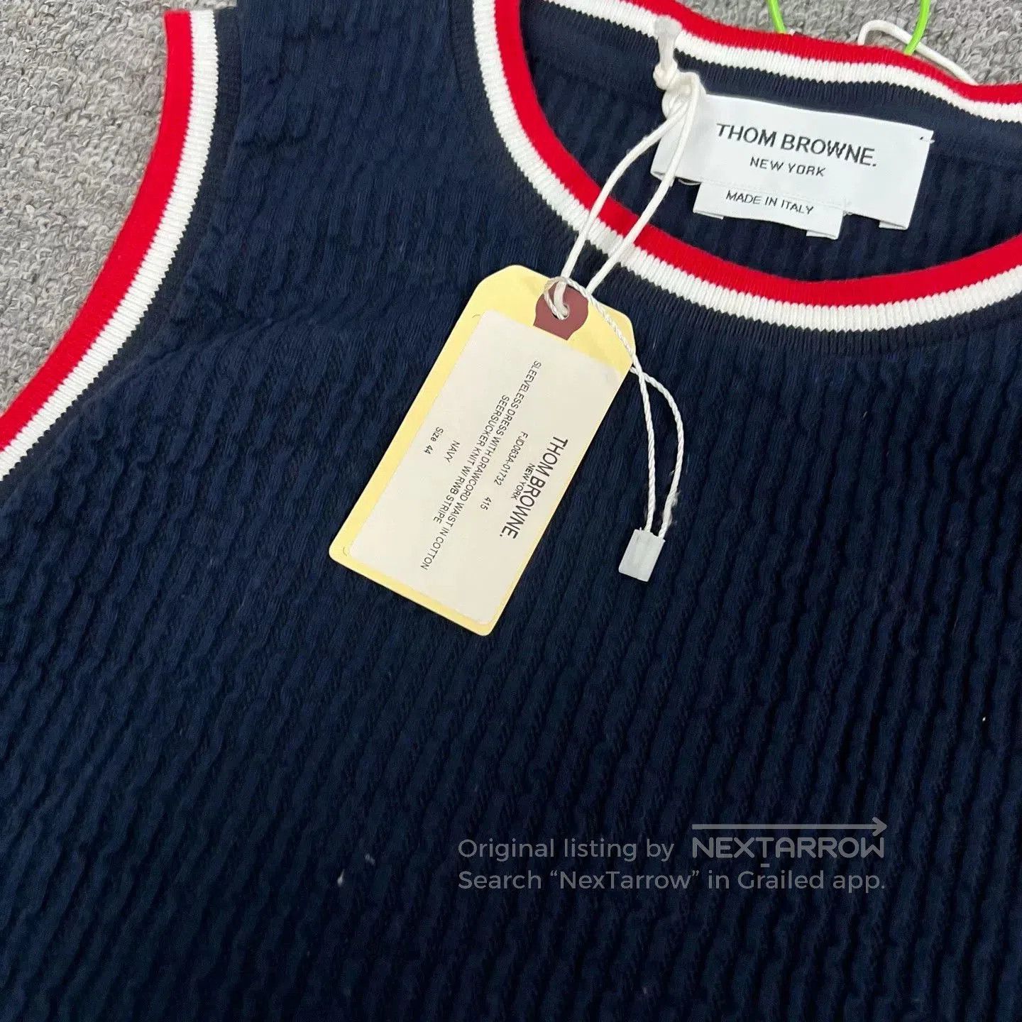 Thom Browne Thom Browne Navy Knit Sleeveless Dress. Size M / US 6-8 / IT 42-44 - 3 Thumbnail