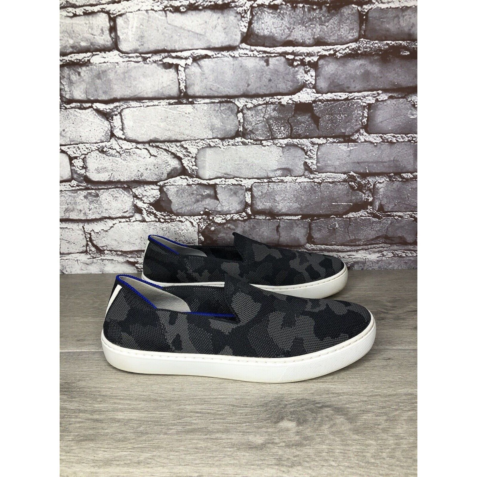 Other Rothy’s The Original Grey Camo Print Fabric Slip On Sneakers Size US 10 / IT 40 - 11 Thumbnail
