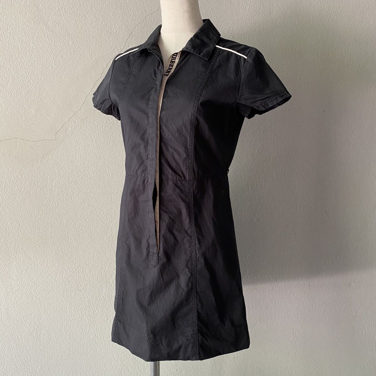 Burberry BURBERRY Black Short-Sleeve Shirt Dress Size S / US 4 / IT 40 - 19 Thumbnail