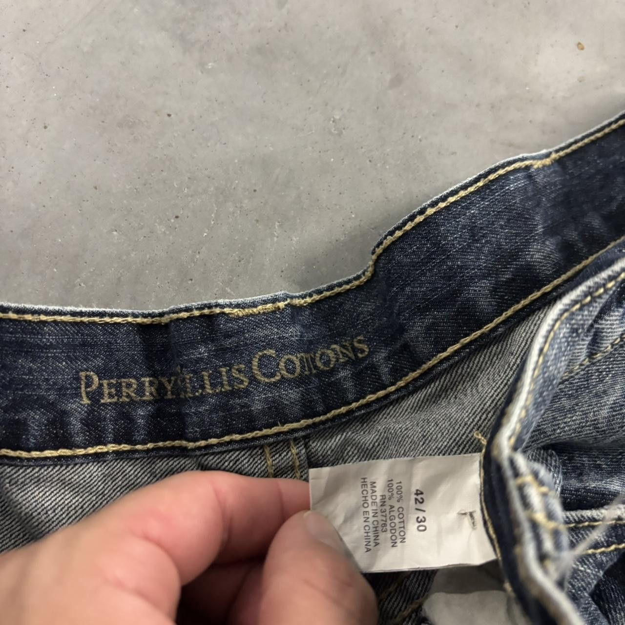 Perry Ellis Crazy Vintage Y2K/2000s Grunge Perry Ellis Dark Wash Denim Jeans! 40x29 Size US 40 / EU 56 - 8 Thumbnail