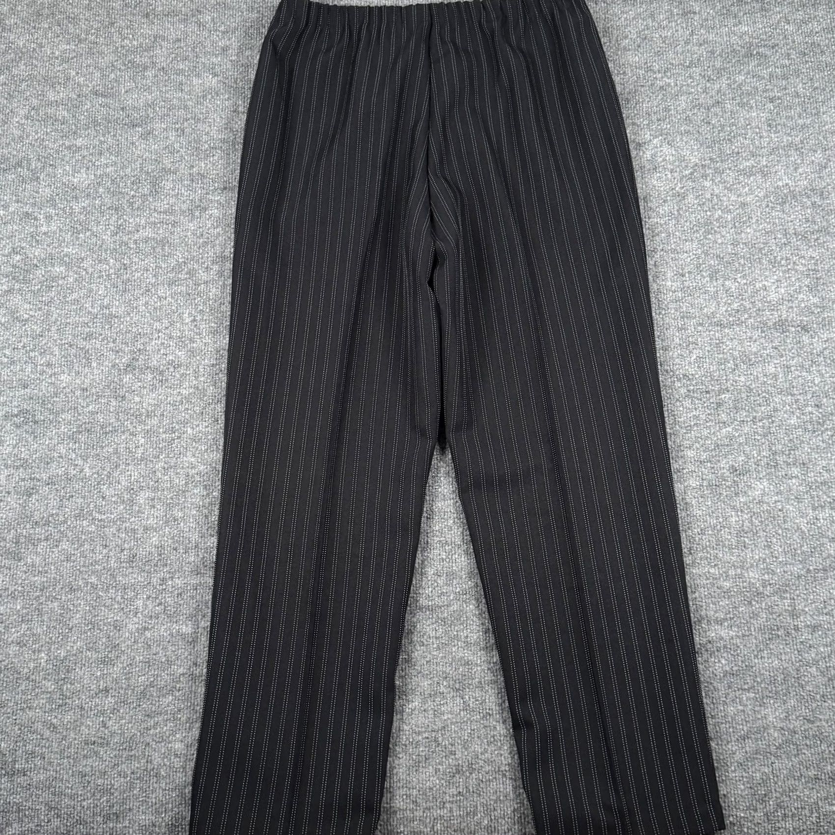 Vintage VINTAGE Pinstripe Dress Pants 10P Straight Elastic Waist Corpcore Office USA Women Pants 32in Waist 28in Inseam Size 32" / US 10 / IT 46 - 3 Thumbnail