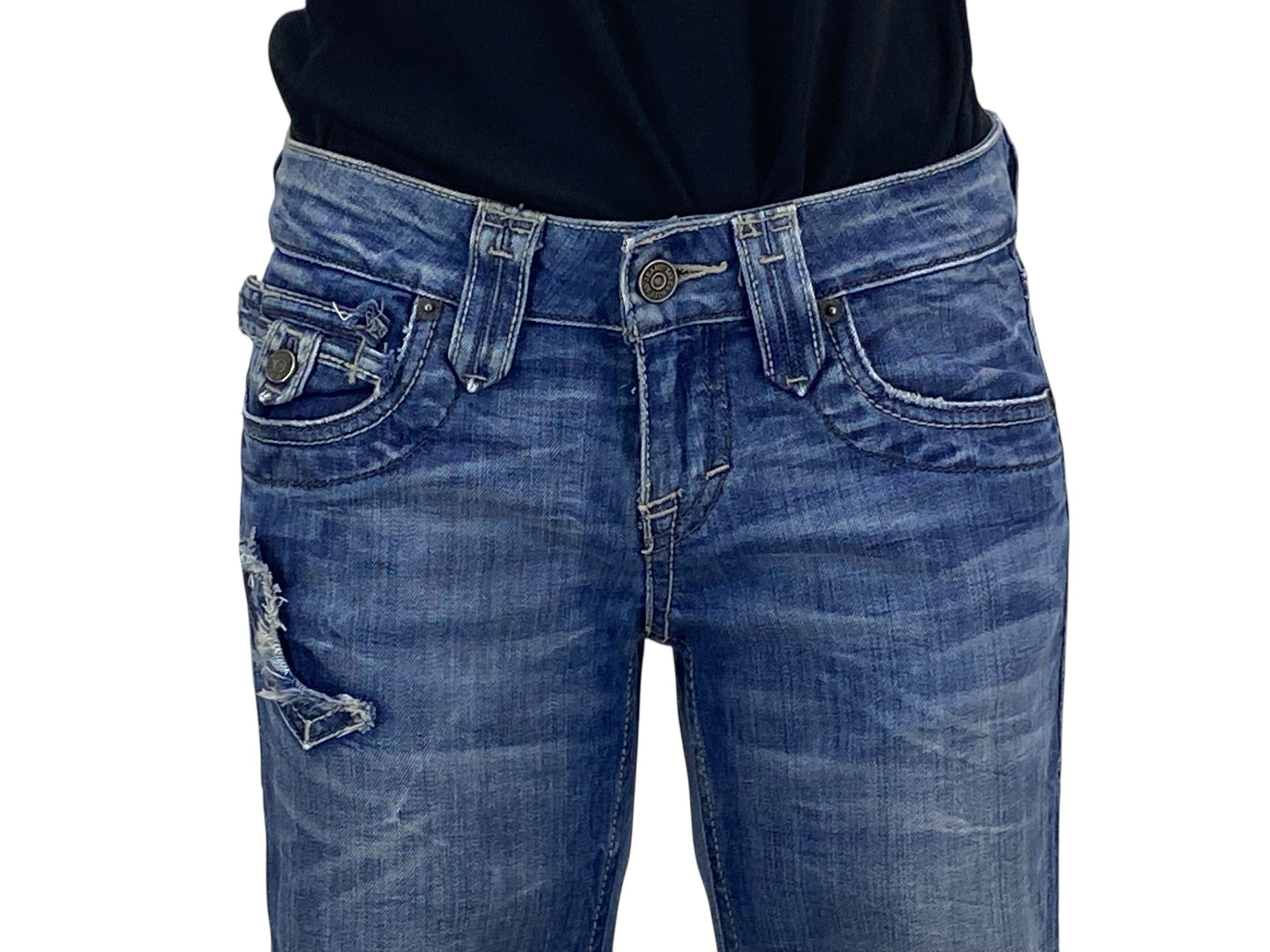 Designer Taverniti Jeans Denim by Jimmy Taverniti Flare Jeans Pants Size 25" / US 0 / IT 36 - 3 Thumbnail