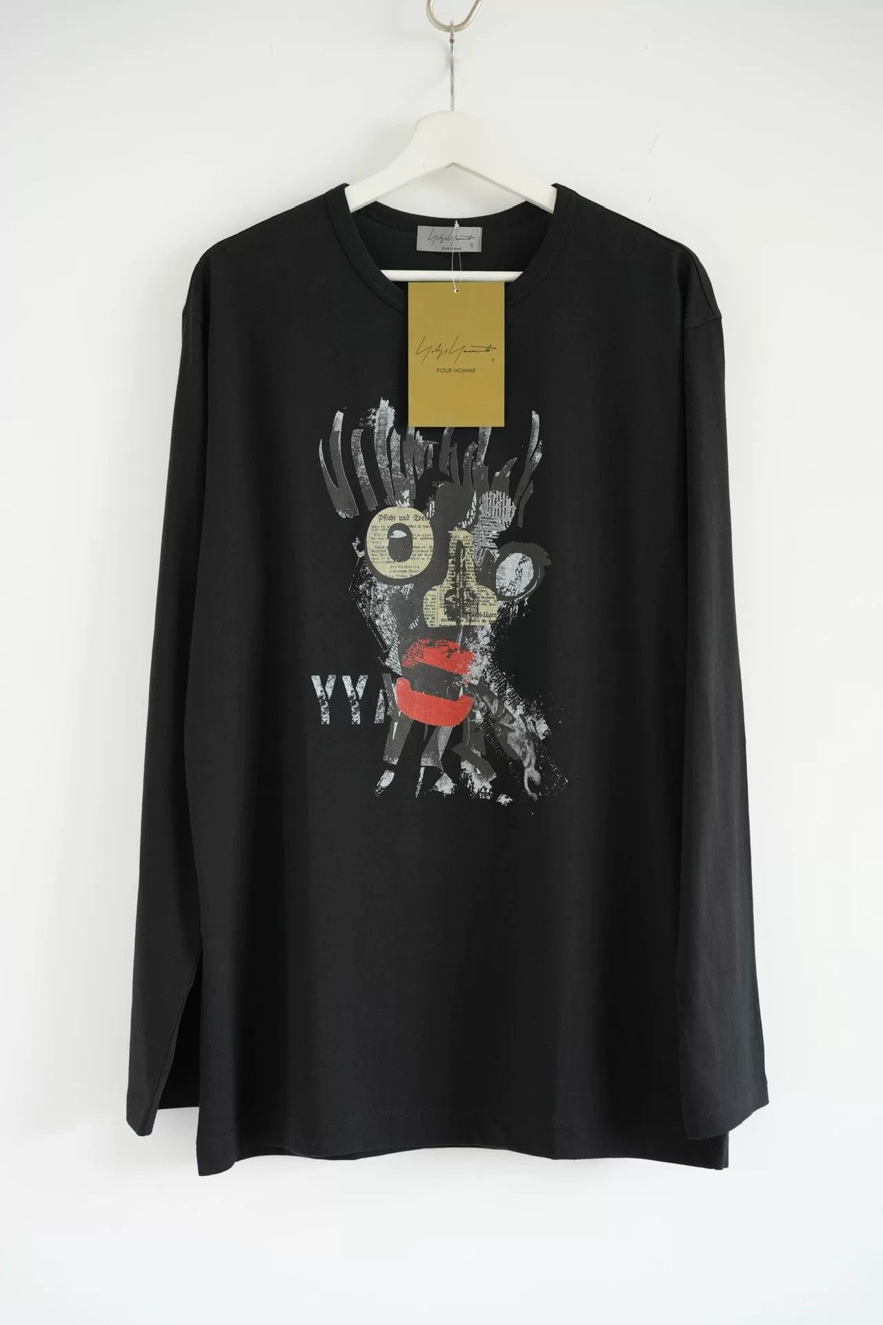 Yohji Yamamoto Yohji Yamamoto Black Long Sleeve T-Shirt Size US M / EU 48-50 / 2 - 1 Thumbnail