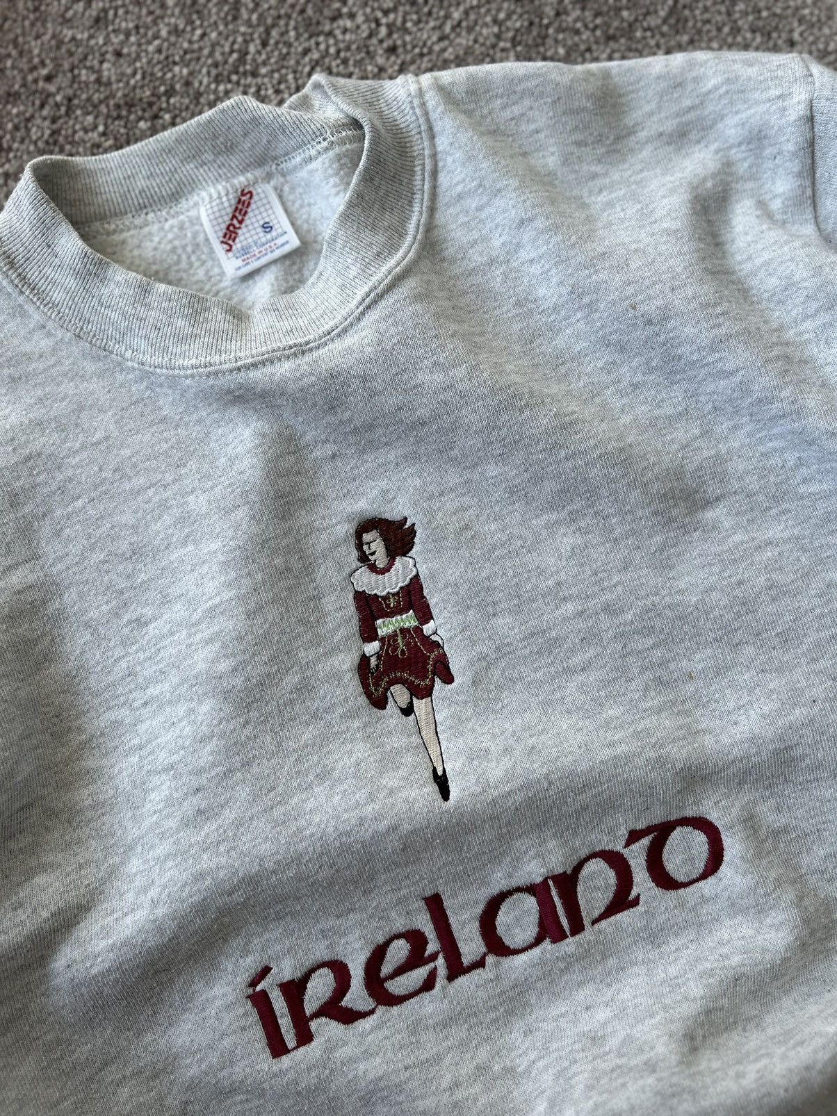 Jerzees × Vintage Vintage 90s Ireland Sweater Size US S / EU 44-46 / 1 - 3 Thumbnail
