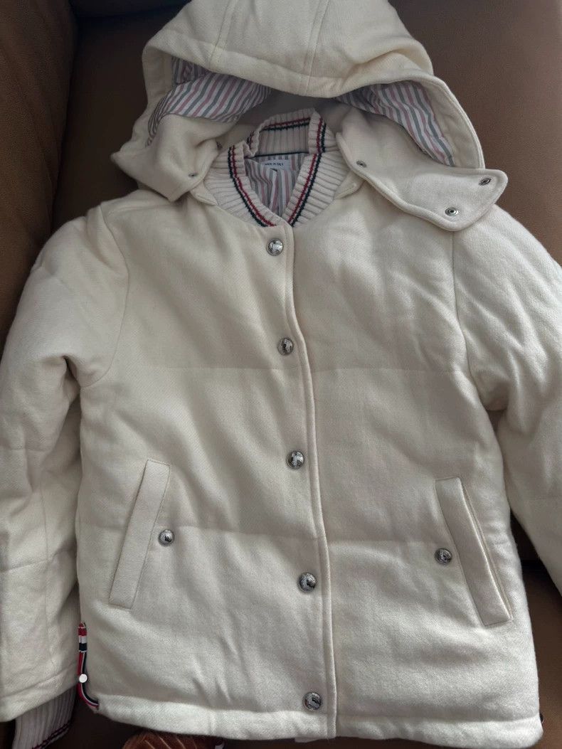 Thom Browne Thom Browne White down jacket Size XS / US 0-2 / IT 36-38 - 1 Thumbnail