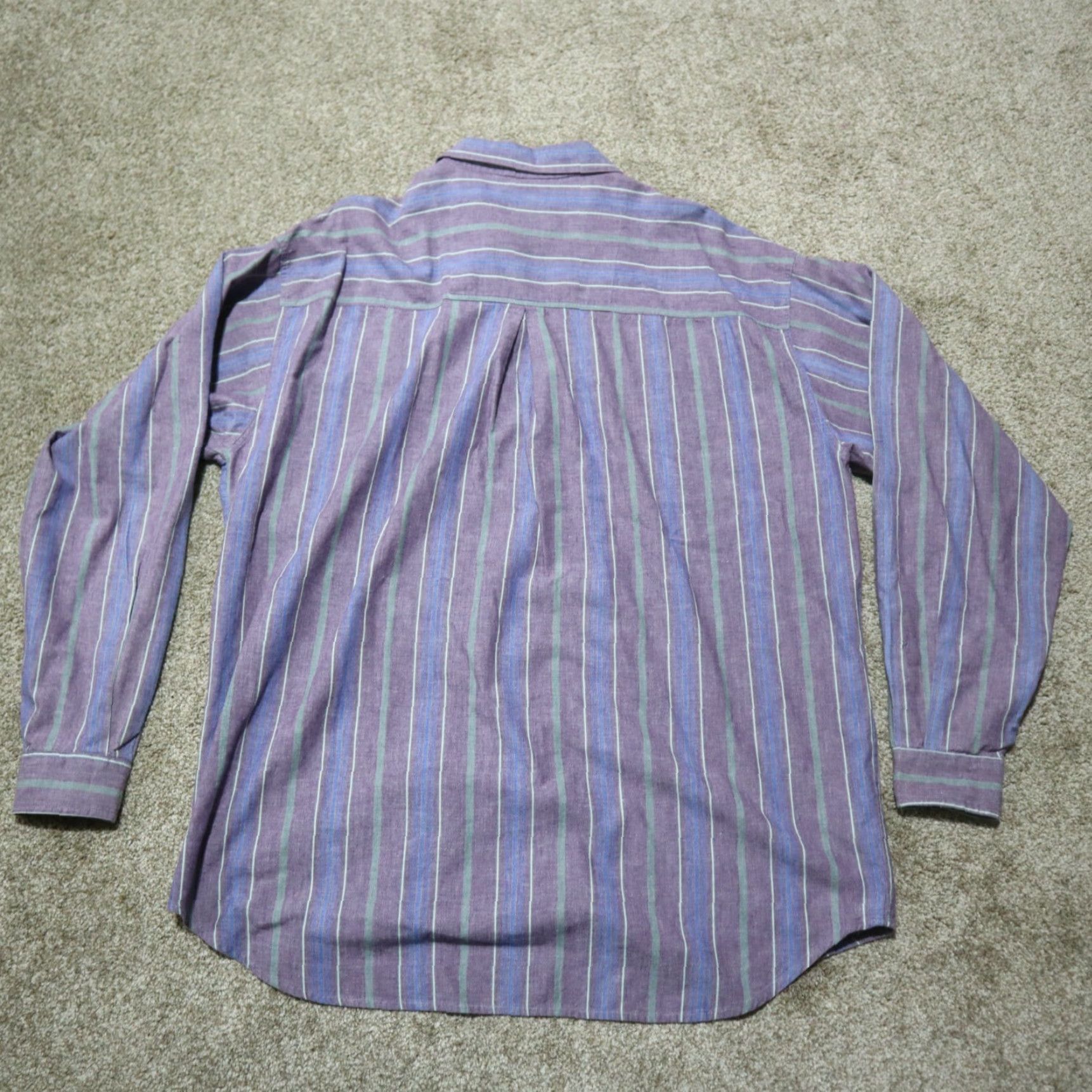 Dockers DOCKERS Shirt Button-Down Plaid Long Sleeve Purple Blue Large 16-16.5 Men Men Clothing All Seasons Casual Workwear Vintage No Size US L / EU 52-54 / 3 - 8 Thumbnail
