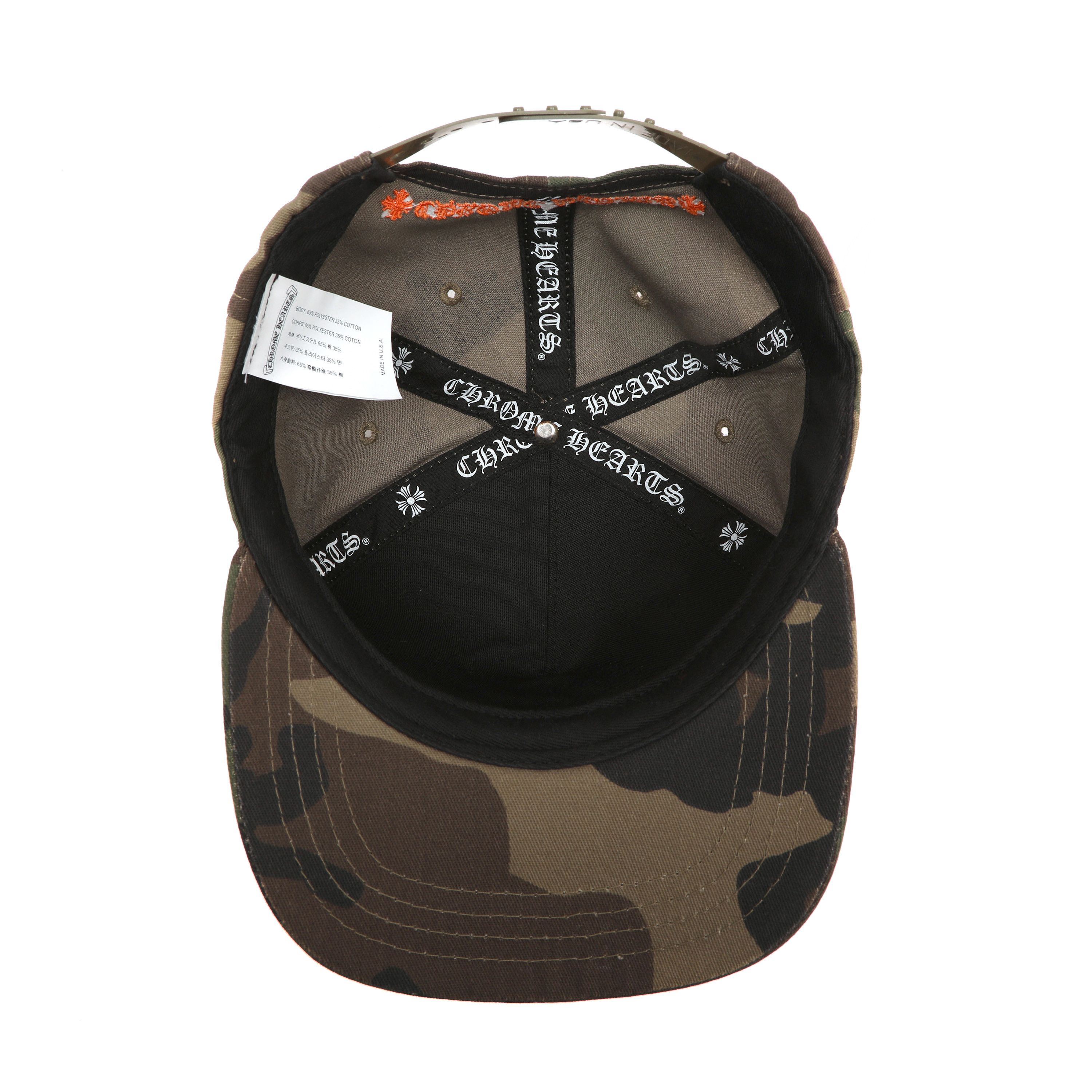 Chrome Hearts Camo With Orange CH Logo Hat Size ONE SIZE - 4 Thumbnail