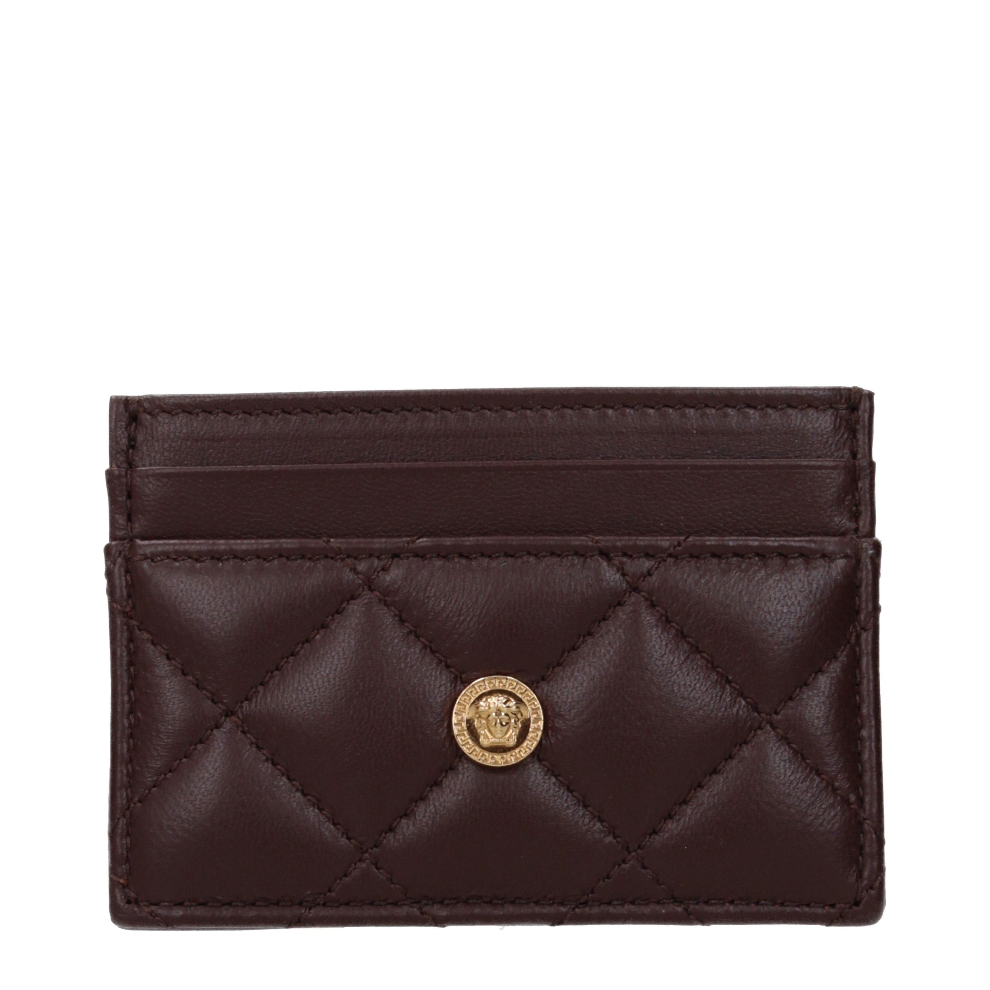 Versace Versace Document Holders Women Leather Brown/Chocolate Size ONE SIZE - 1 Thumbnail