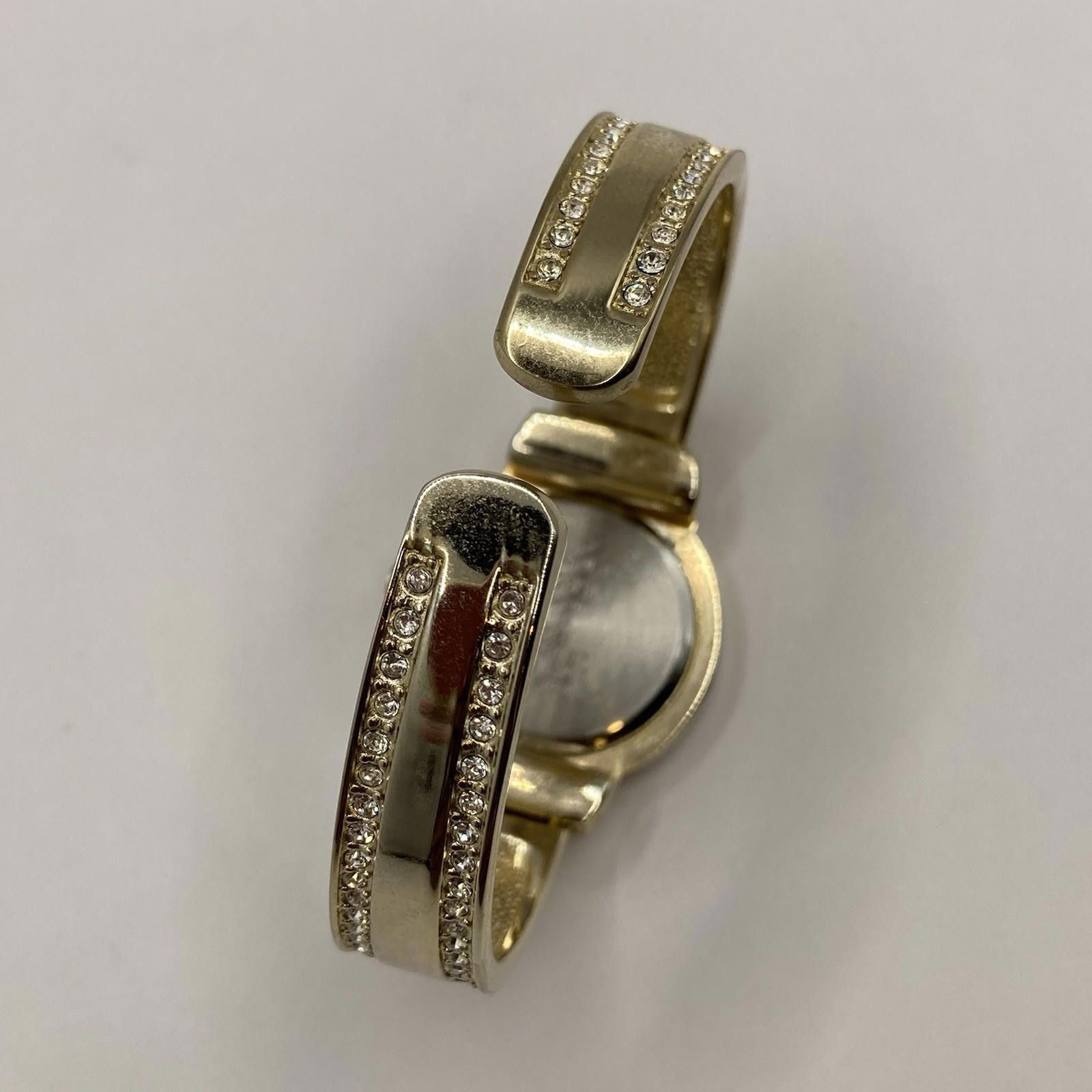 Designer Working Women’s Gold Tone Sparkle Bezel Gossip Bangle Watch Size ONE SIZE - 8 Thumbnail