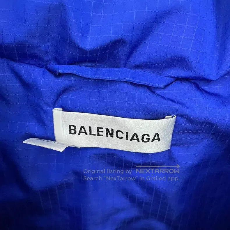 Balenciaga Balenciaga Electric blue down coat with back logo Size XXS / US 00 / IT 34 - 3 Thumbnail